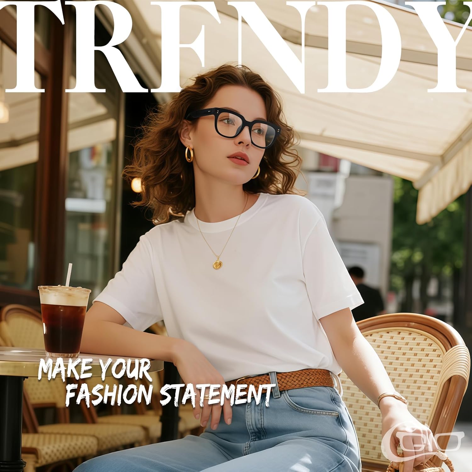 CGID Oversized Clear Lens Fake Glasses Women Men,100% UV400 Protection,Thick Big Square Frame Fashion Eyeglasses