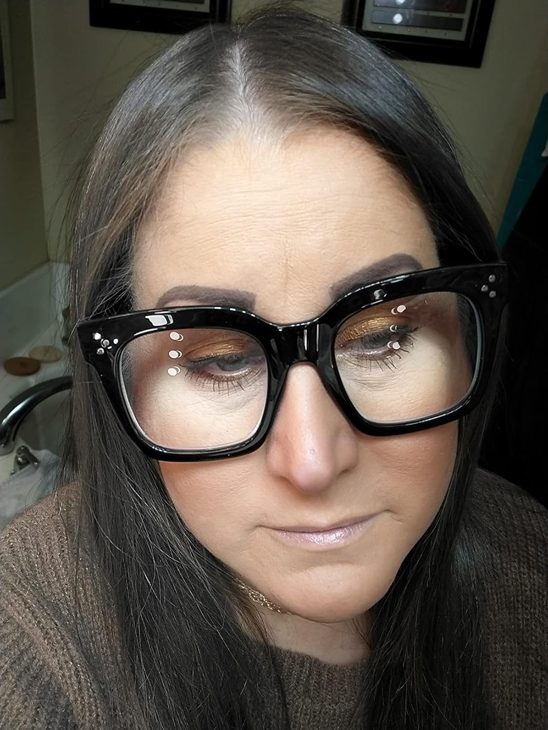 FEISEDY Women Men Blue Light Blocking Glasses Frame Oversized Designer Luxury Square Eyewear B2695-FF