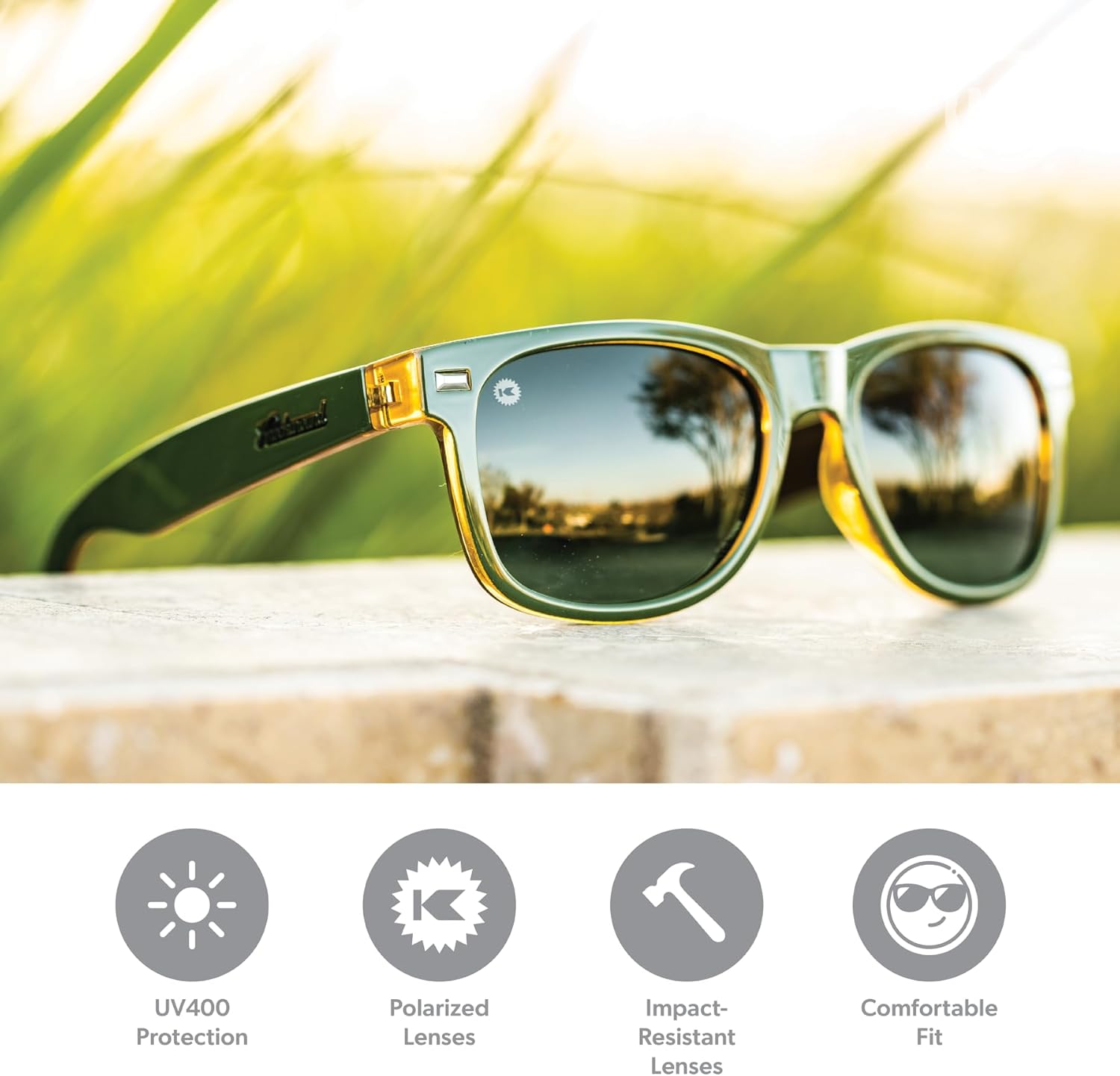 Knockaround Fort Knocks Polarized Sunglasses for Men & Women - UV400 Protection