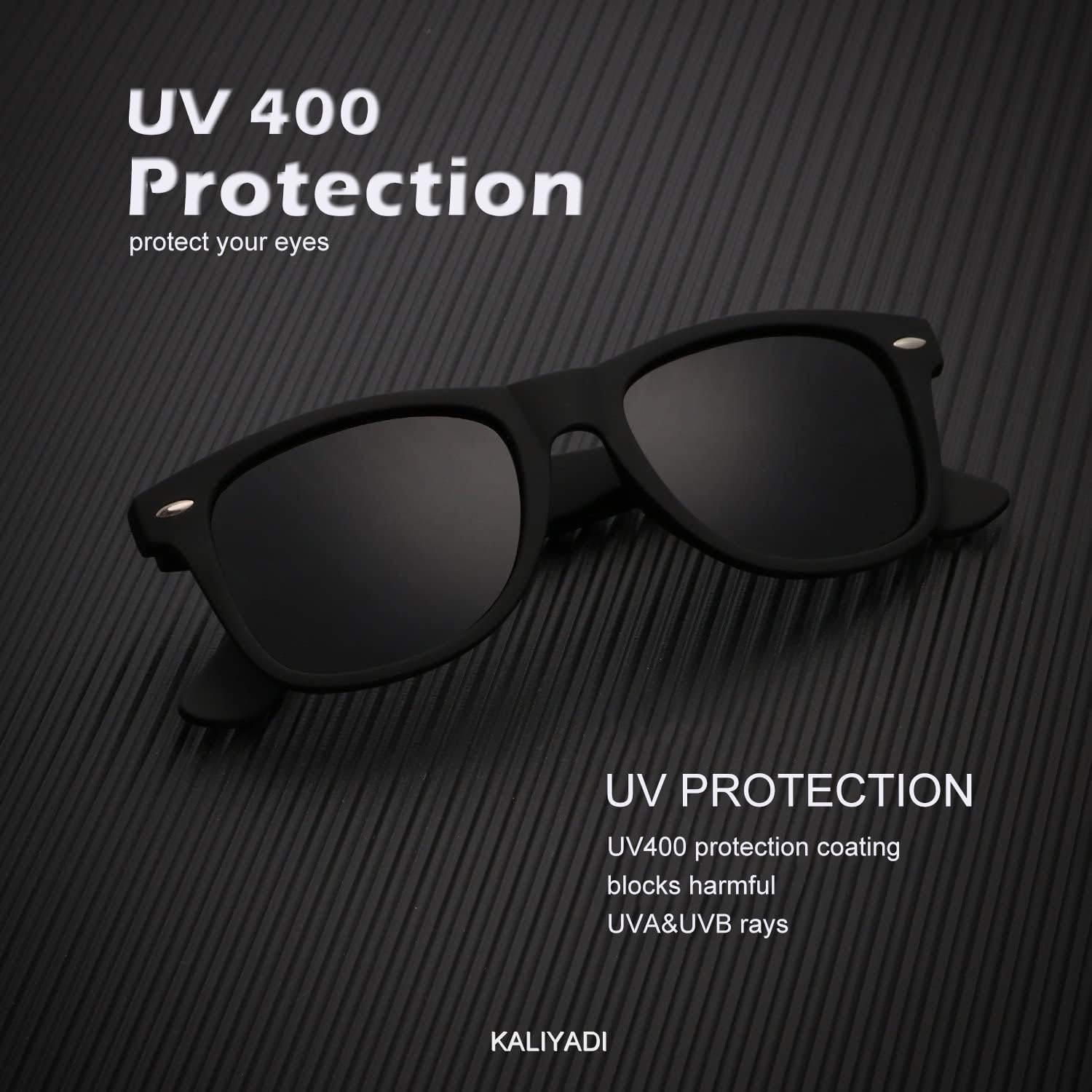 KALIYADI Polarized Sunglasses for Men and Women Matte Finish Sun glasses Color Mirror Lens UV Blocking (3 Pack)