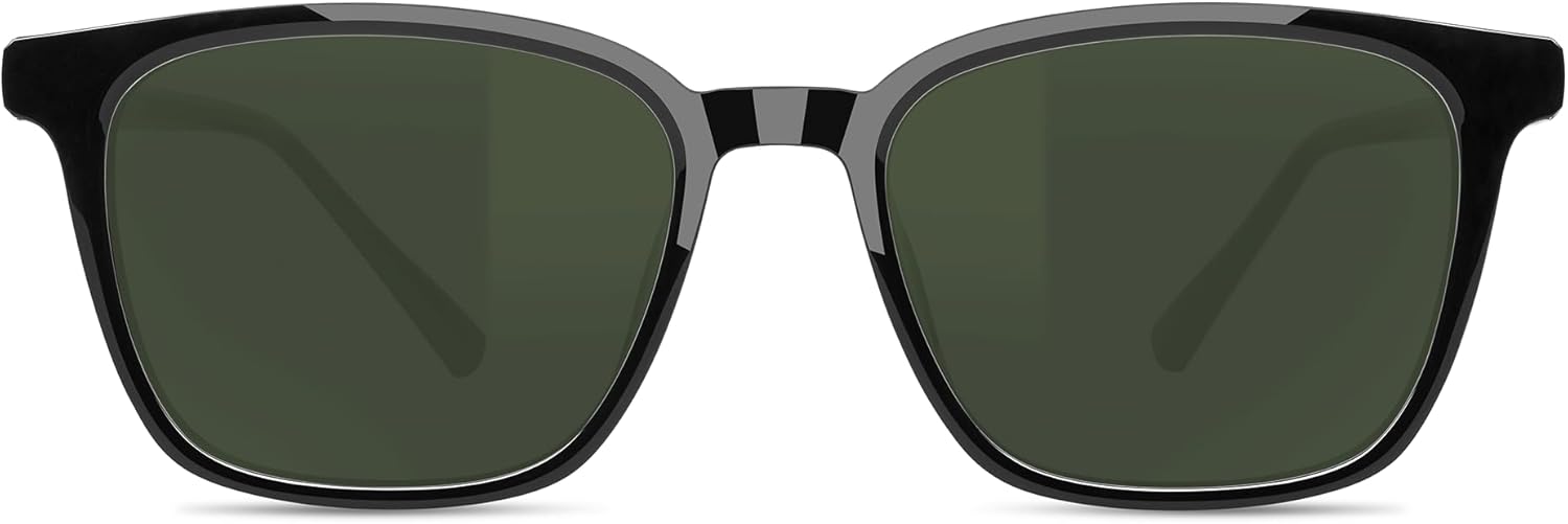 B.N.U.S Scratch-Resistant Polarized Sunglasses with Corning Glass Lenses for Superior Clarity and UV Protection