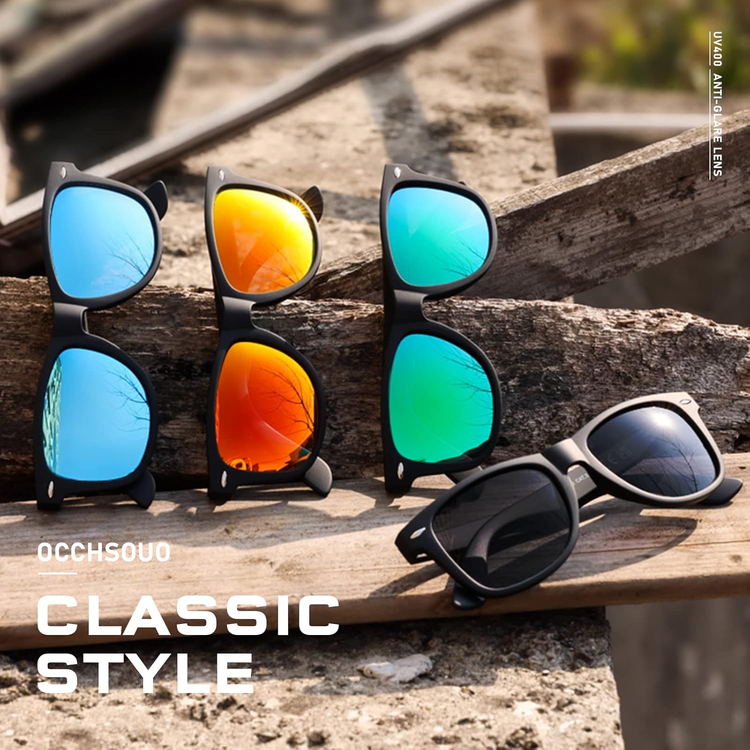 Occhsouo Polarized Sunglasses Womens Men - Sun glasses Fashion Trendy Driving Fishing UV Blocking UV400 Protection