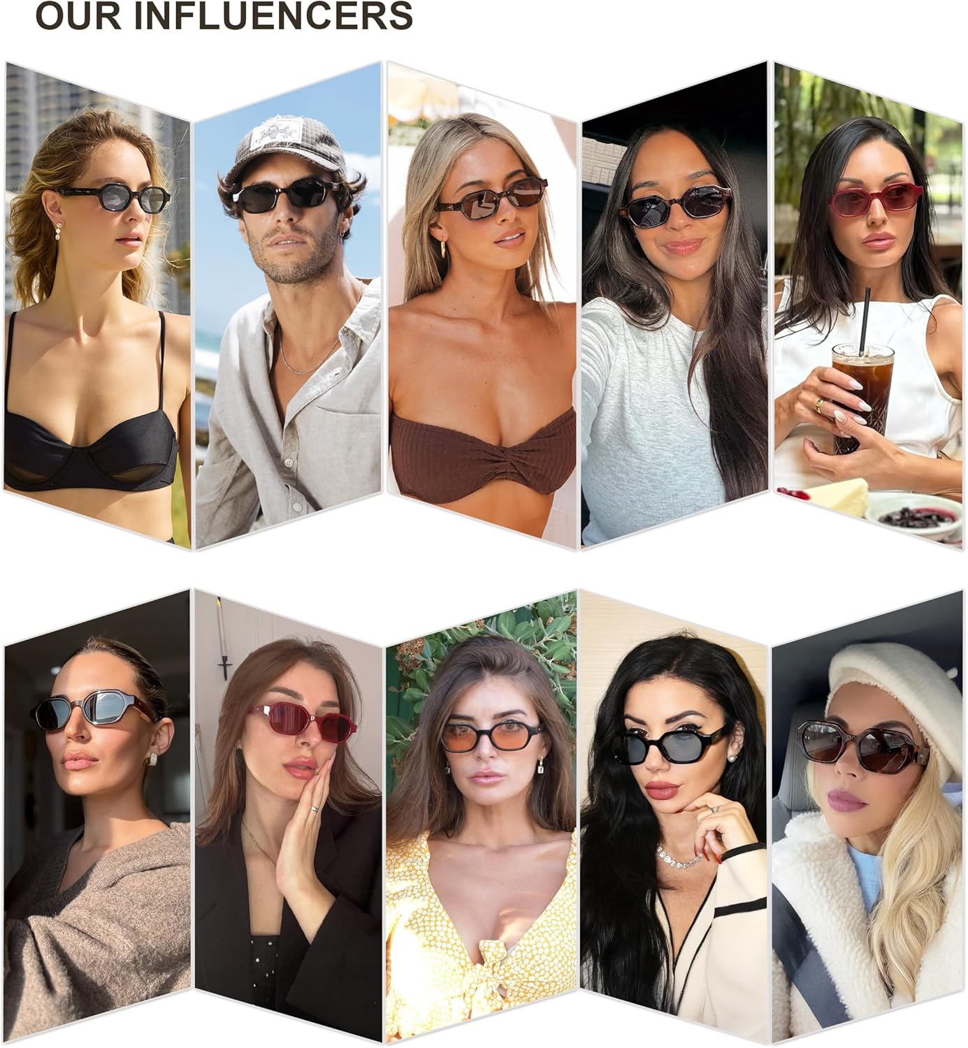 SOJOS Retro Polarized Hexagon Sunglasses for Women Men, UV400 Trendy Rectangle 70s 80s 90s Shades SJ2389