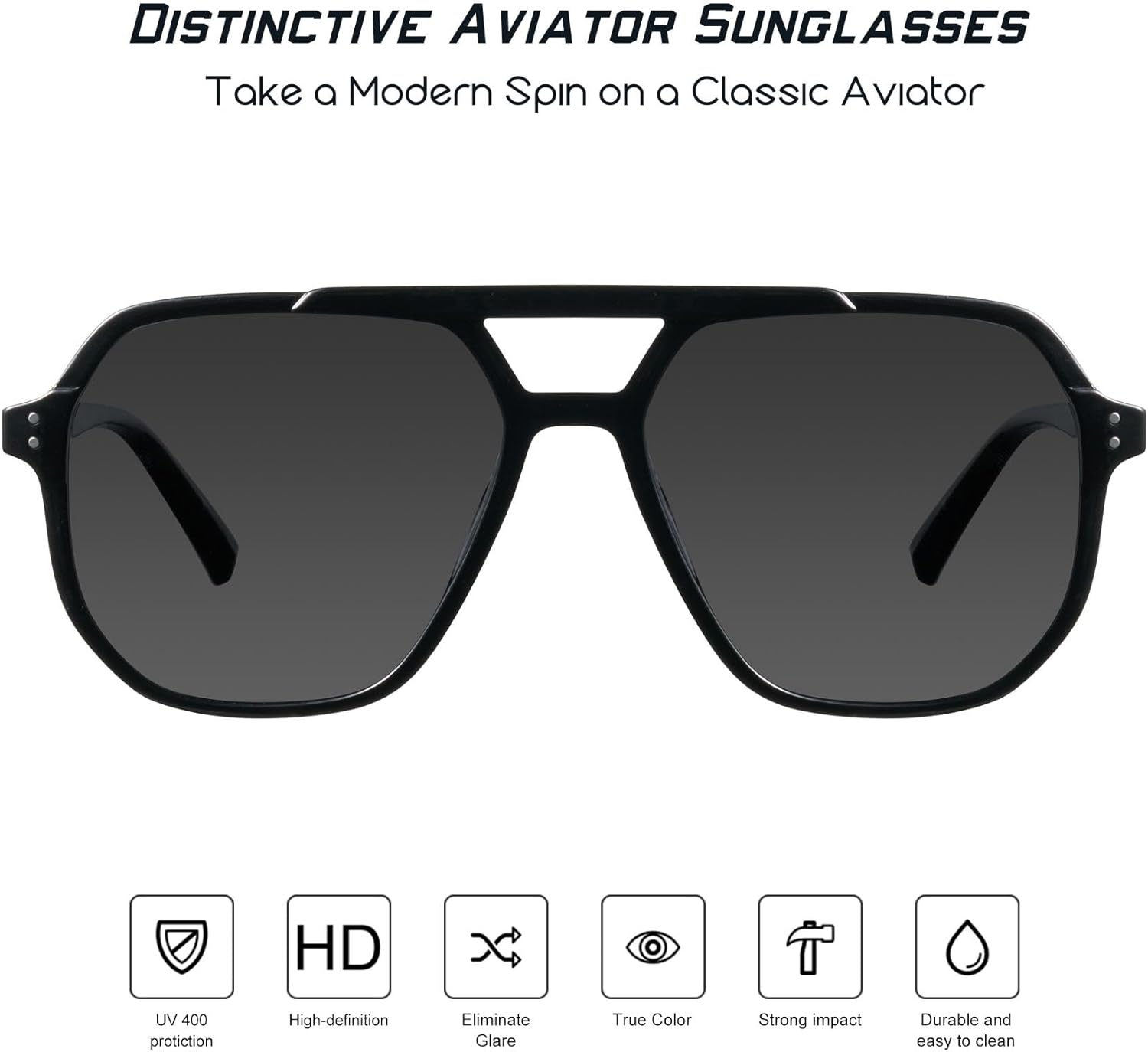 mosanana Oversized Aviator Sunglasses for Women and Men with Polarized Lens MS52243