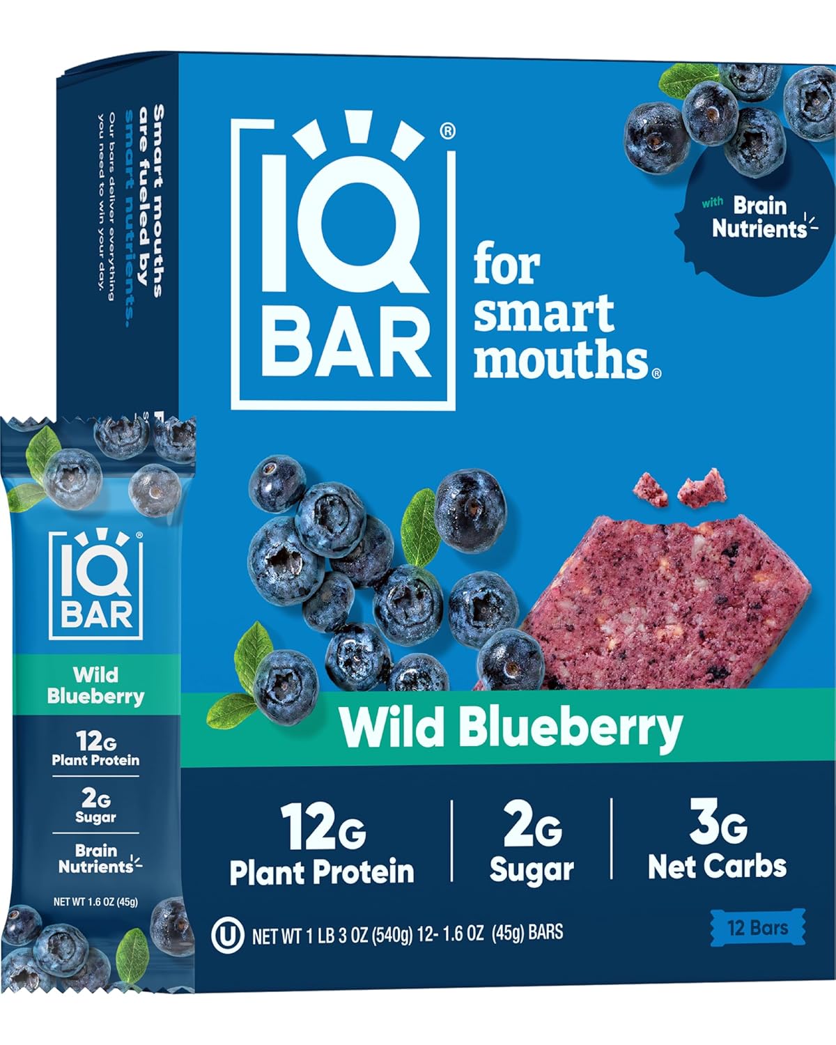 IQBAR Brain and Body Plant Protein Bars Banana Nut 12 Count - Keto, Vegan, Low Carb, High Fiber, Gluten Free, Dairy Free, Low Sugar Snack - Image 7