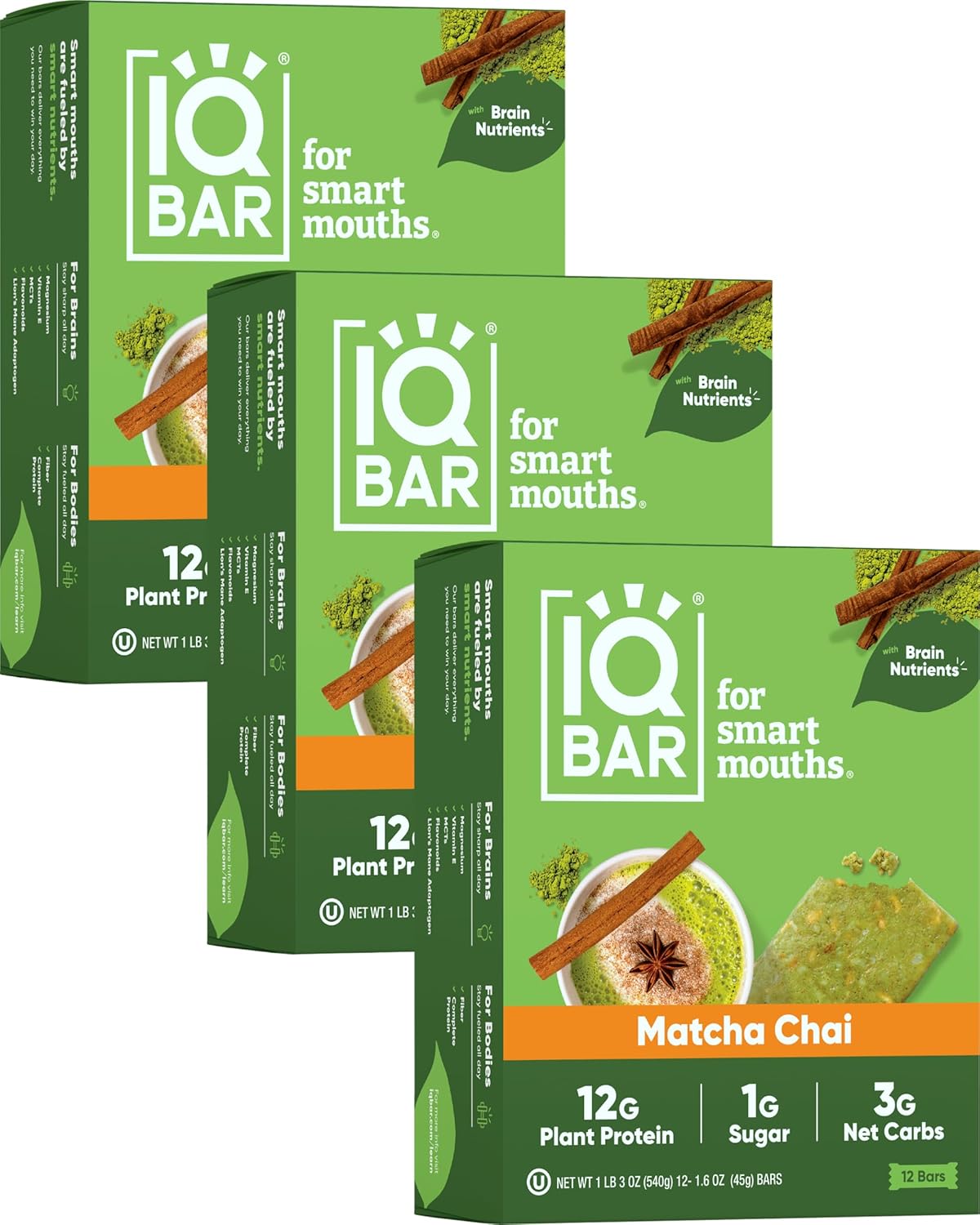 IQBAR Brain and Body Plant Protein Bars Banana Nut 12 Count - Keto, Vegan, Low Carb, High Fiber, Gluten Free, Dairy Free, Low Sugar Snack - Image 9
