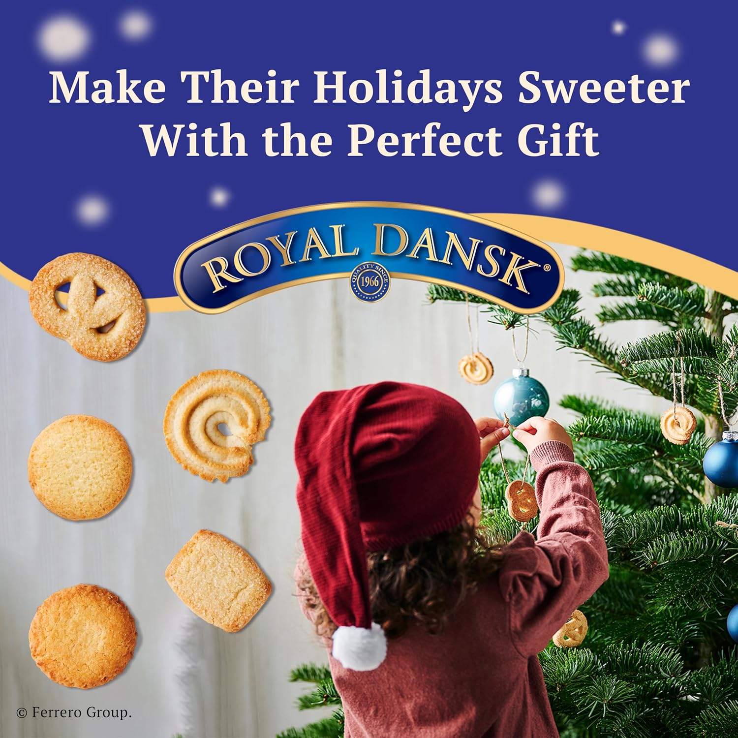 Royal Dansk Danish Butter Cookies, Premium Assorted Cookies in Gift Tin, Great for Sharing and Gifting, 12 oz
