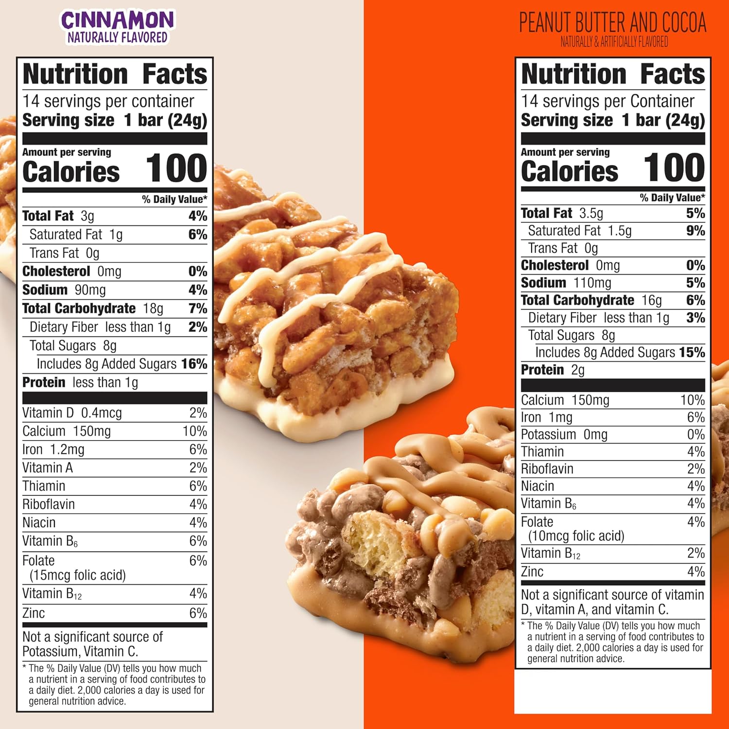 Cinnamon Toast Crunch and REESE'S Puffs Cereal Treat Bars Variety Pack, Snack Bars, 28 Ct, 23.8 oz