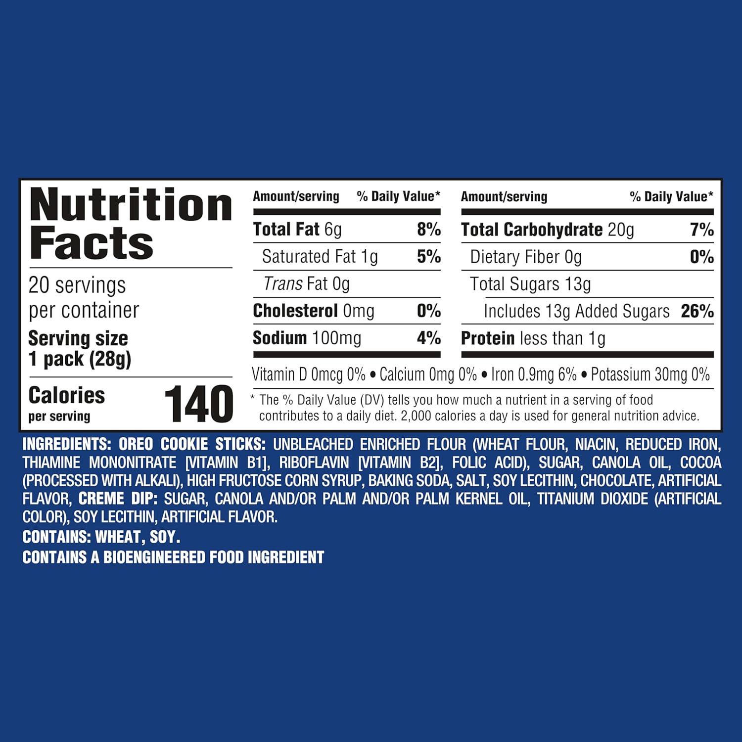 Handi-Snacks OREO Cookie Sticks 'N Creme Dip Snack Packs, 20 Snack Packs