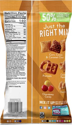 Chex Mix Turtle Snack Mix, Indulgent Snack Bag, 8 oz