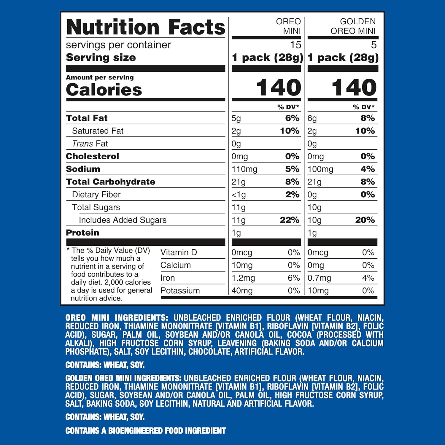 OREO Mini Mix Sandwich Cookies Variety Pack, 20 Snack Packs