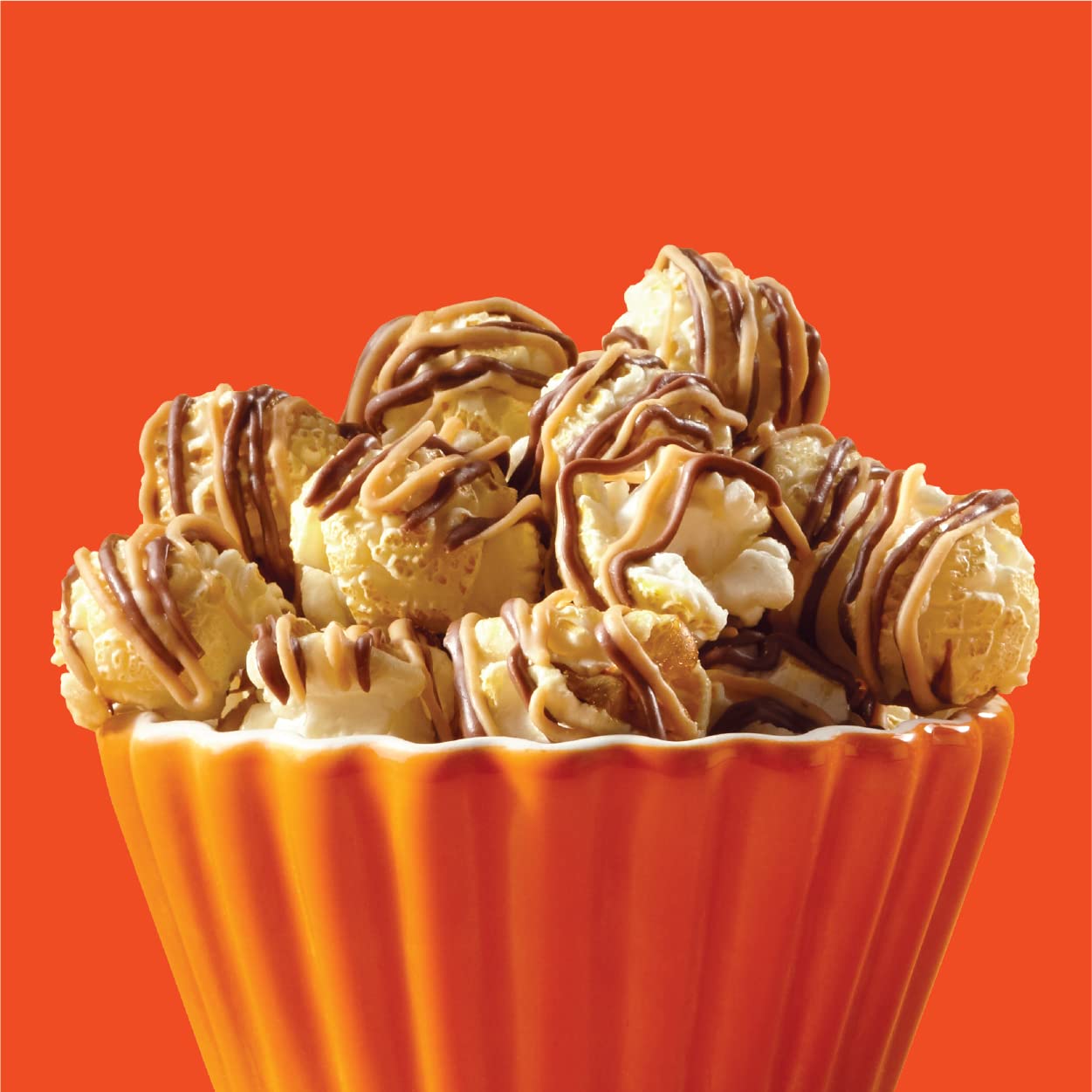 Reese's Popcorn, 5.25oz Grocery Sized Bag, Popcorn Drizzled in Reese's Peanut Butter and Chocolate, Ready to Eat, Savory Snack, Sweet and Salty - Image 3