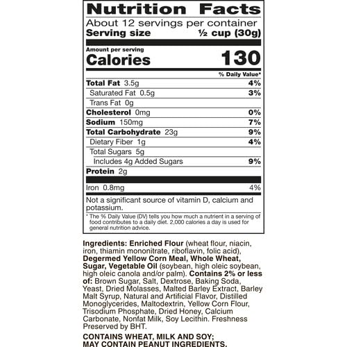 Chex Mix Honey Nut Sweet and Salty Snack Mix, Snacks, Family Size, 13.5 oz