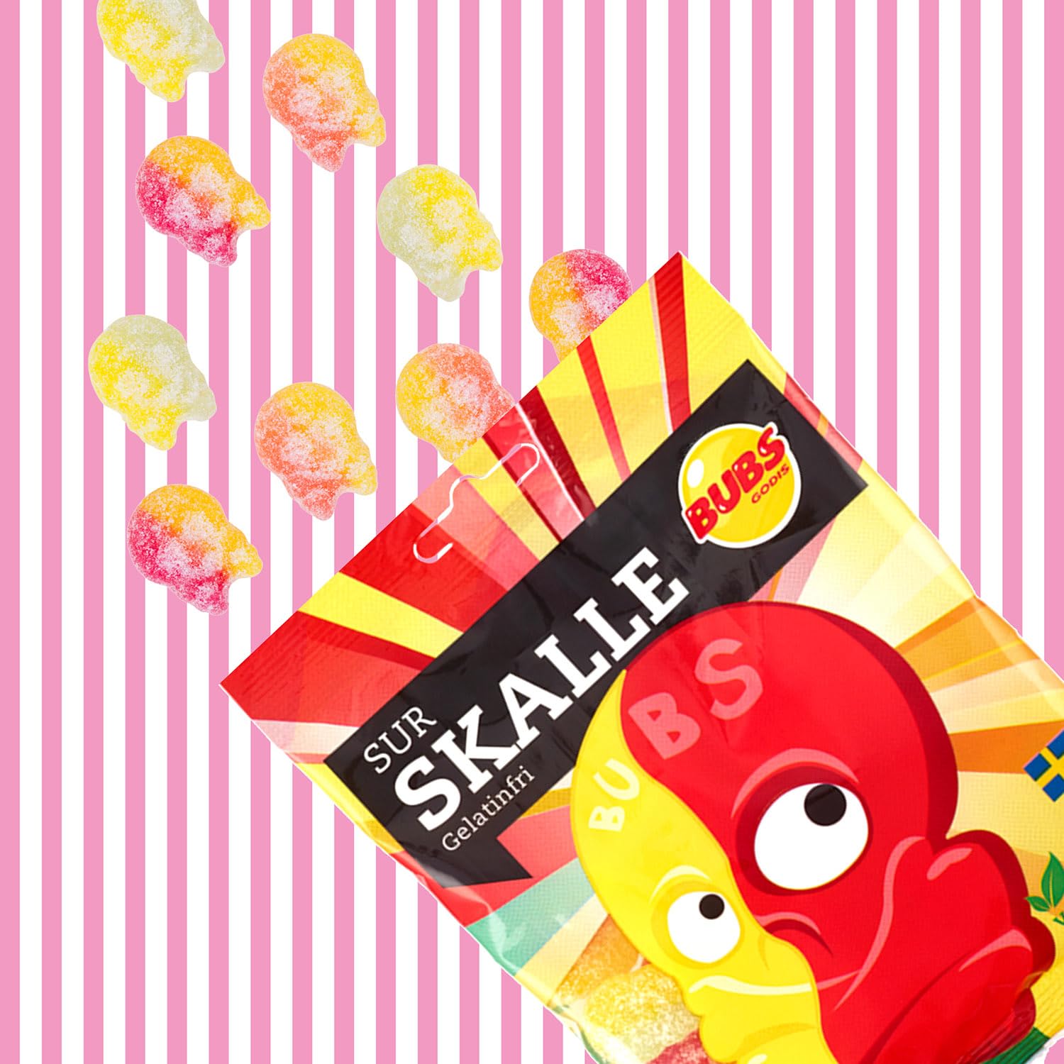 Swedish Candy Mix - Goody Bubs Candy Ovals - Skull Candy - Swedish Candy Bubs Godis - Ahlgrens Bilar Swedish Candy - Zoo Candy