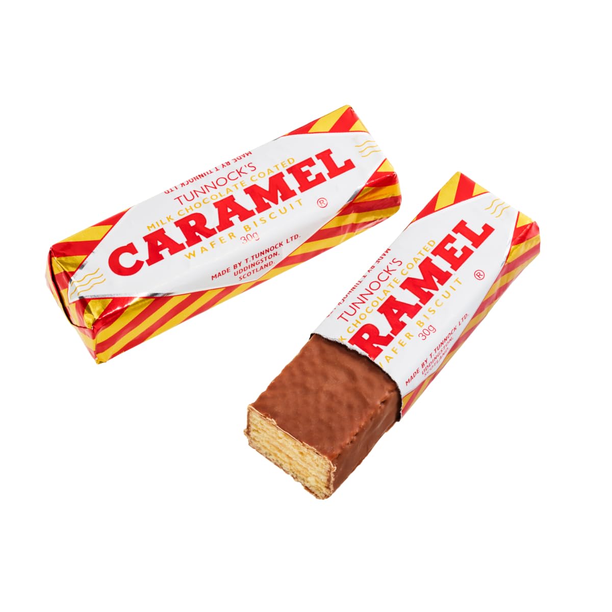 Tunnock's Caramel Wafers - Milk Chocolate (Pack of 4 Wafers) 120g