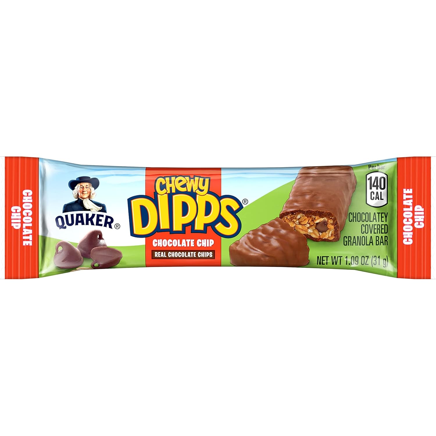 Quaker Chewy Dipps Chocolate Chip 24ct