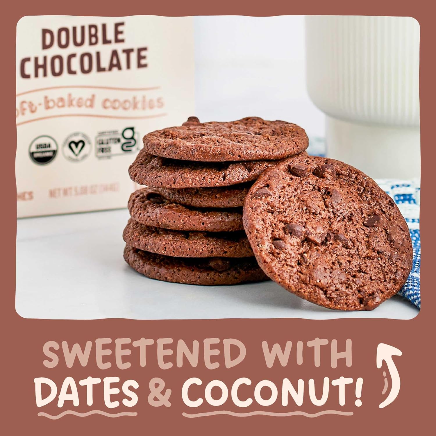 Skout Organic Double Chocolate Soft Baked Cookie (3 Pack) | Soft Baked Cookies | Plant-Based | Vegan | Gluten, Dairy, & Soy Free - Image 4