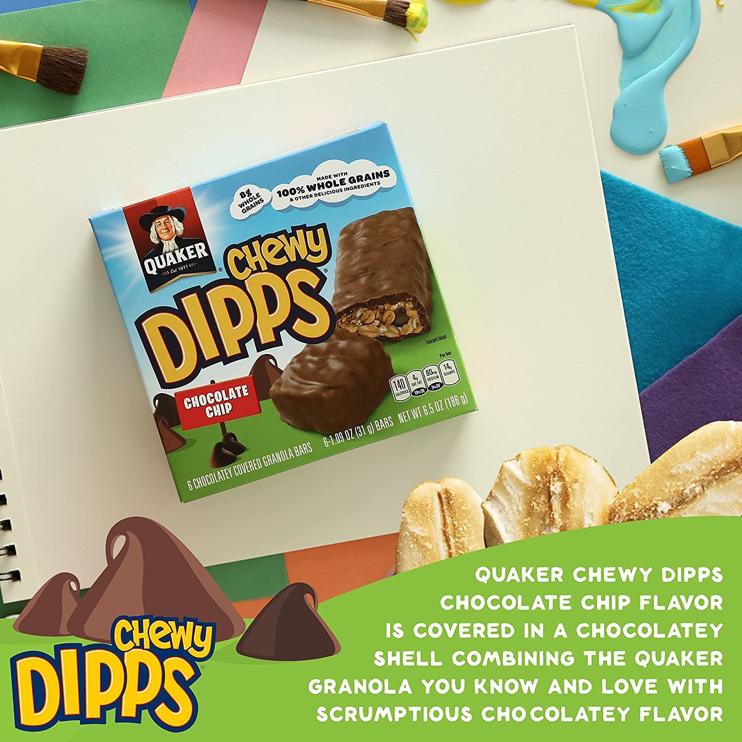 Quaker Chewy Dipps Chocolate Chip 24ct - Image 4