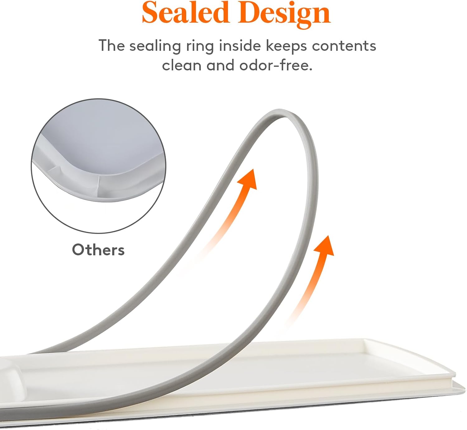 Lifewit Rice Dispenser 25 Lbs(11.3kg), Rice Storage Container Sealed Moisture Proof with Measuring Cup for Kitchen Pantry Household, BPA-Free, 1 Pack Grey - Image 6