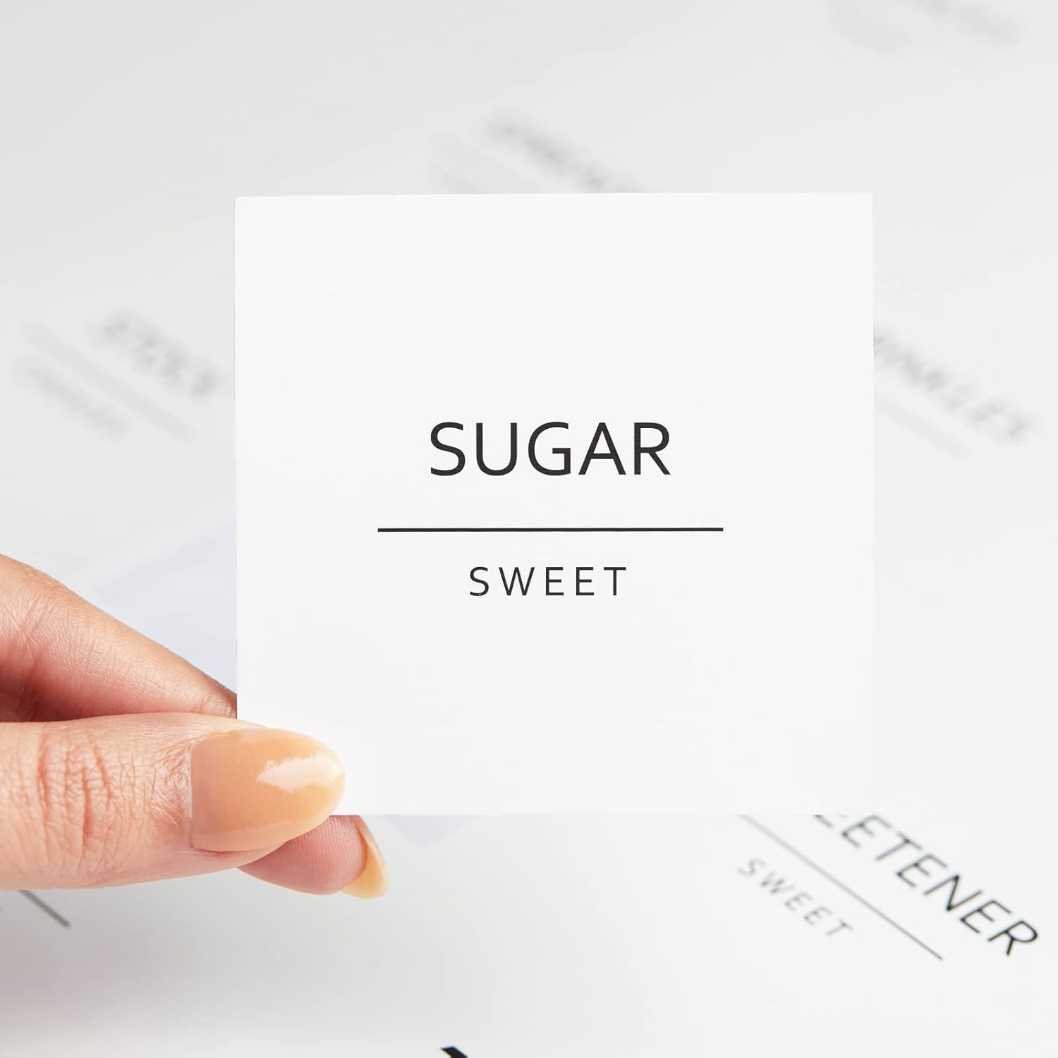 Talented Kitchen Pantry Labels for Containers - 144 Matte Vinyl Stickers, 2.5 x 2.5 in, Black on White, Water Resistant - Food Labels & Ingredient Stickers for Spice Jars & Baking Organization - Image 7