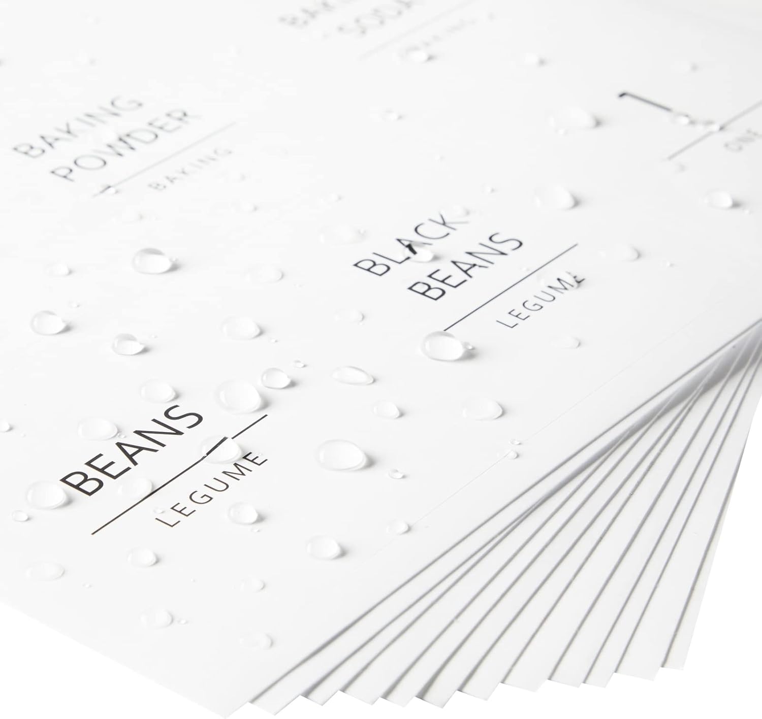 Talented Kitchen Pantry Labels for Containers - 144 Matte Vinyl Stickers, 2.5 x 2.5 in, Black on White, Water Resistant - Food Labels & Ingredient Stickers for Spice Jars & Baking Organization - Image 8