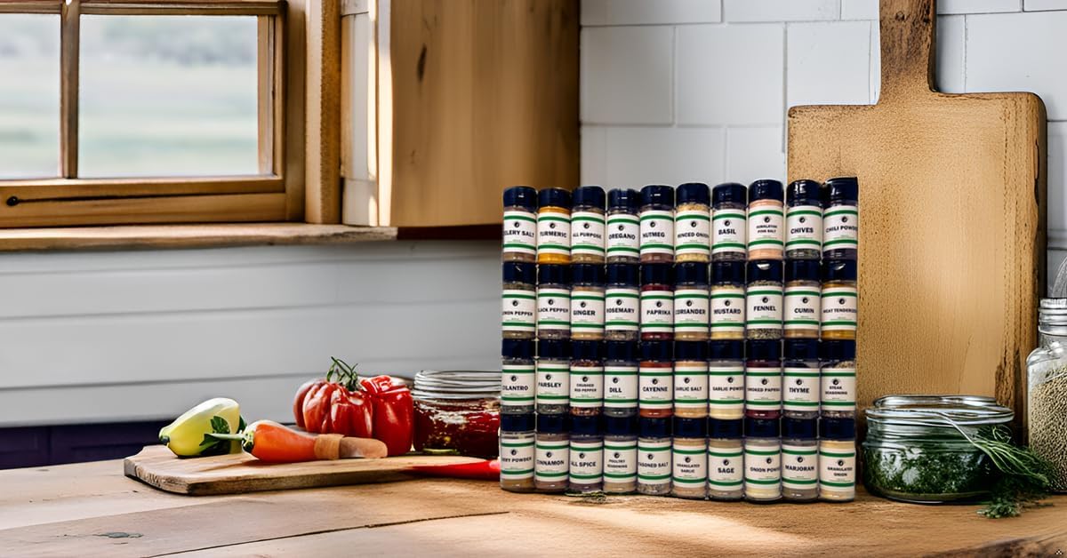 Ultimate Pantry Seasoning, Herb, Spice and Seasoned Salt Set | 40 Count | Premium All Natural | Everything Your Spice Rack Needs! | Create Unique Flavors at Home! - Image 6