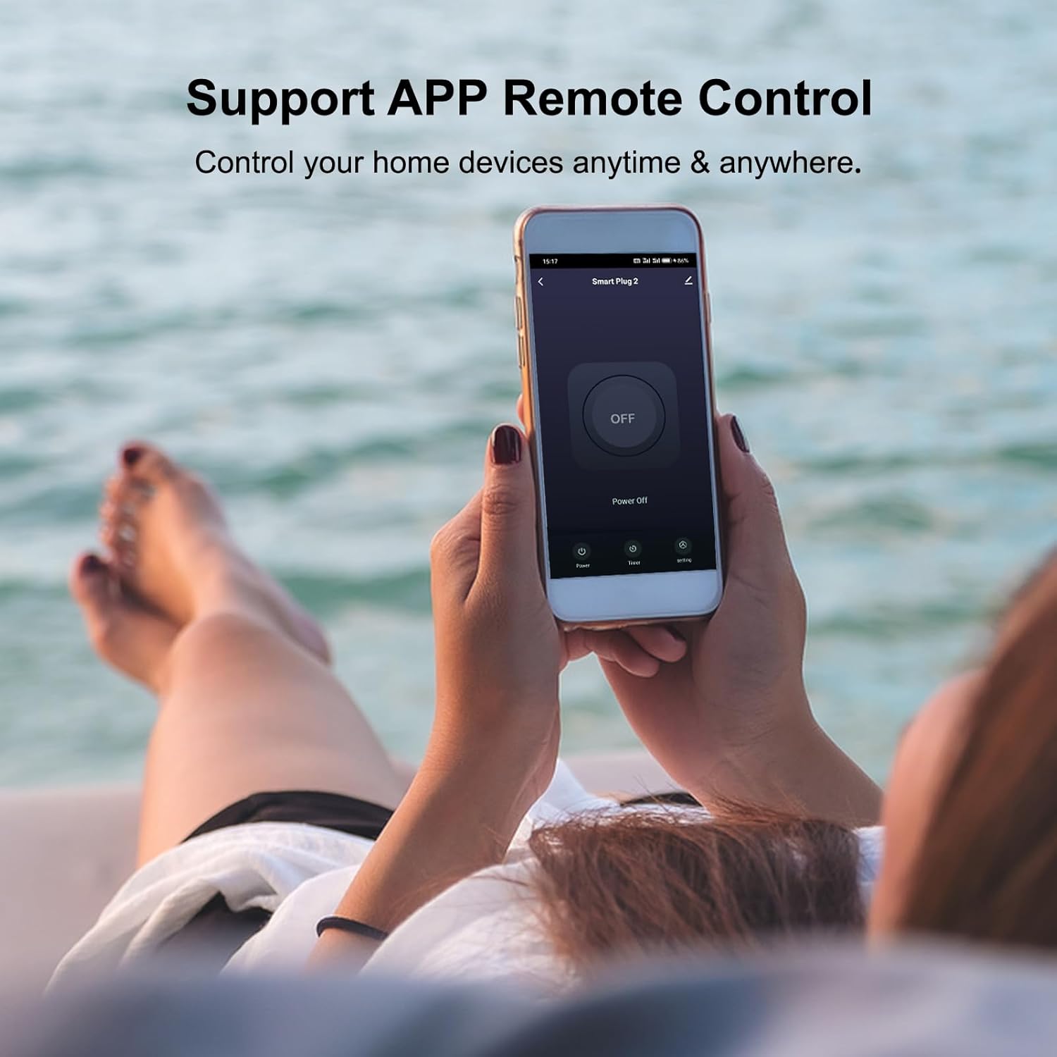 wooaismart Smart Plug, WiFi Plugs Work with Alexa & Google Assistant, Smart Outlet with Timer & Group Controller, WiFi Outlet for Home, No Hub Required, ETL & FCC Certified, 2.4GHz WiFi, 10A, 2 Pack - Image 3