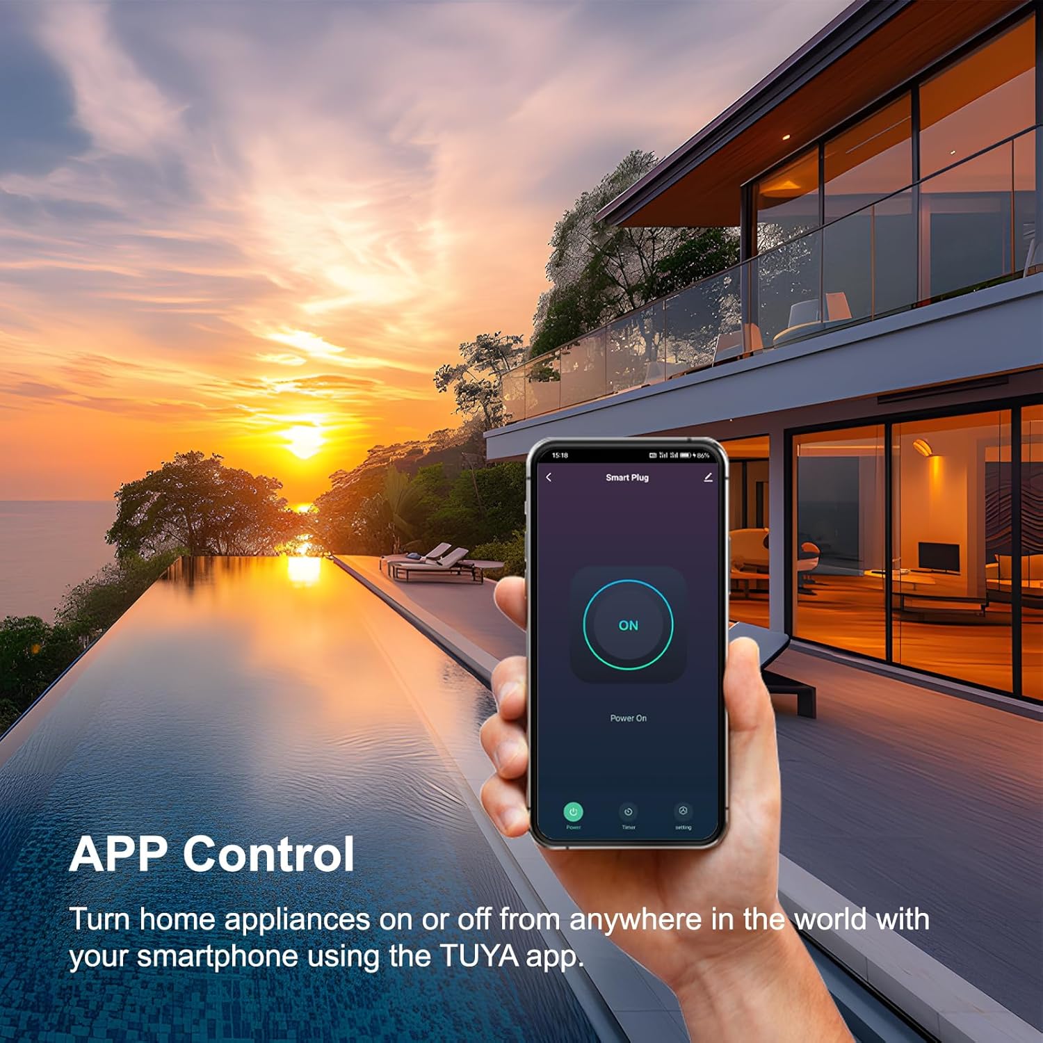 wooaismart Smart Plug, WiFi Plugs Work with Alexa & Google Assistant, Smart Outlet with Timer & Group Controller, WiFi Outlet for Home, No Hub Required, ETL & FCC Certified, 2.4GHz WiFi, 10A, 2 Pack - Image 4