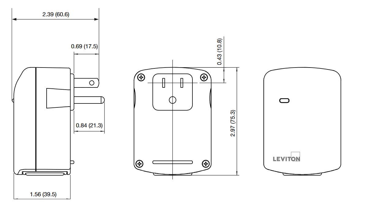 Leviton Decora Smart Plug-in Outlet with Z-Wave Technology, Repeater/Range Extender, DZPA1-2BW, White
