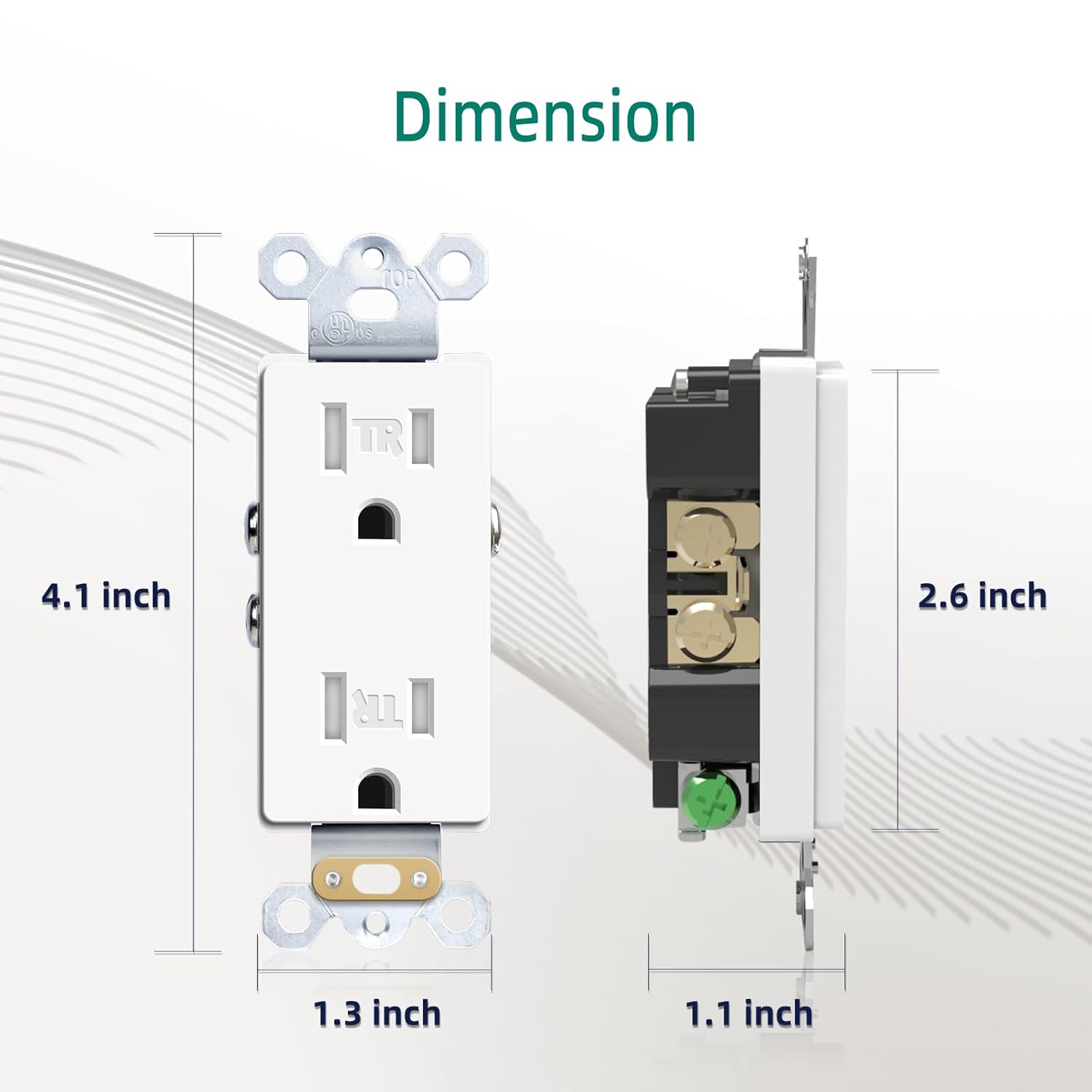 4pcs 15A Smart Plug Mini Bundle with 15A 10pcs Duplex Receptacle Electrical Outlet - Image 3