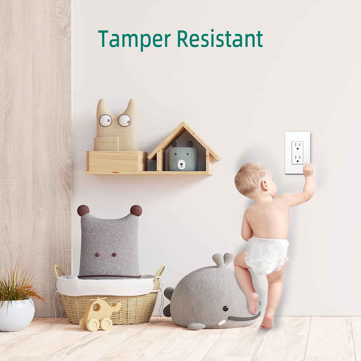 4pcs 15A Smart Plug Mini Bundle with 15A 10pcs Duplex Receptacle Electrical Outlet - Image 7