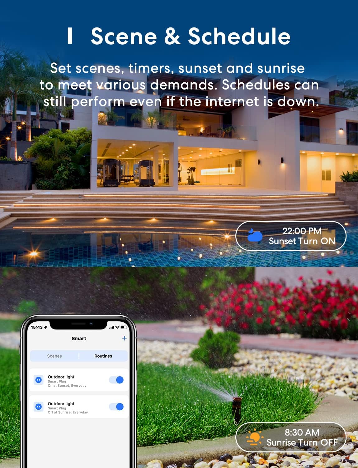 meross Outdoor Smart Plug Compatible with Apple HomeKit, Siri, Alexa, Google Assistant and SmartThings, Waterproof Outdoor Outlet, Remote & Voice Control, Timer, FCC and ETL Certified - Image 3