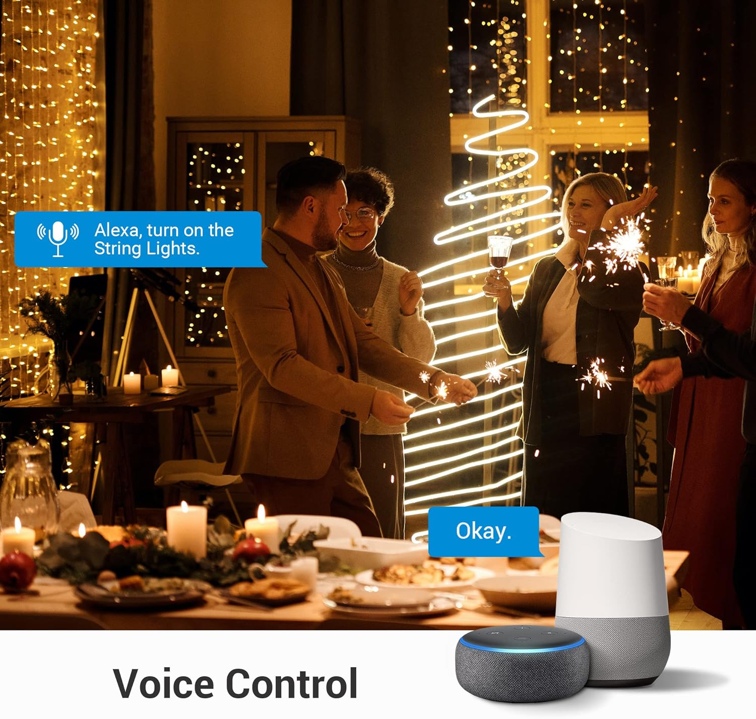 DEWENWILS WiFi Smart Yard Stake Plug with 6 Outlets, Voice Control, Waterproof Power Stake Timer with 6Ft Cord, Alexa&Google Assistant Compatible, 1875W/15A, for Outdoor Decoration Lights - Image 2