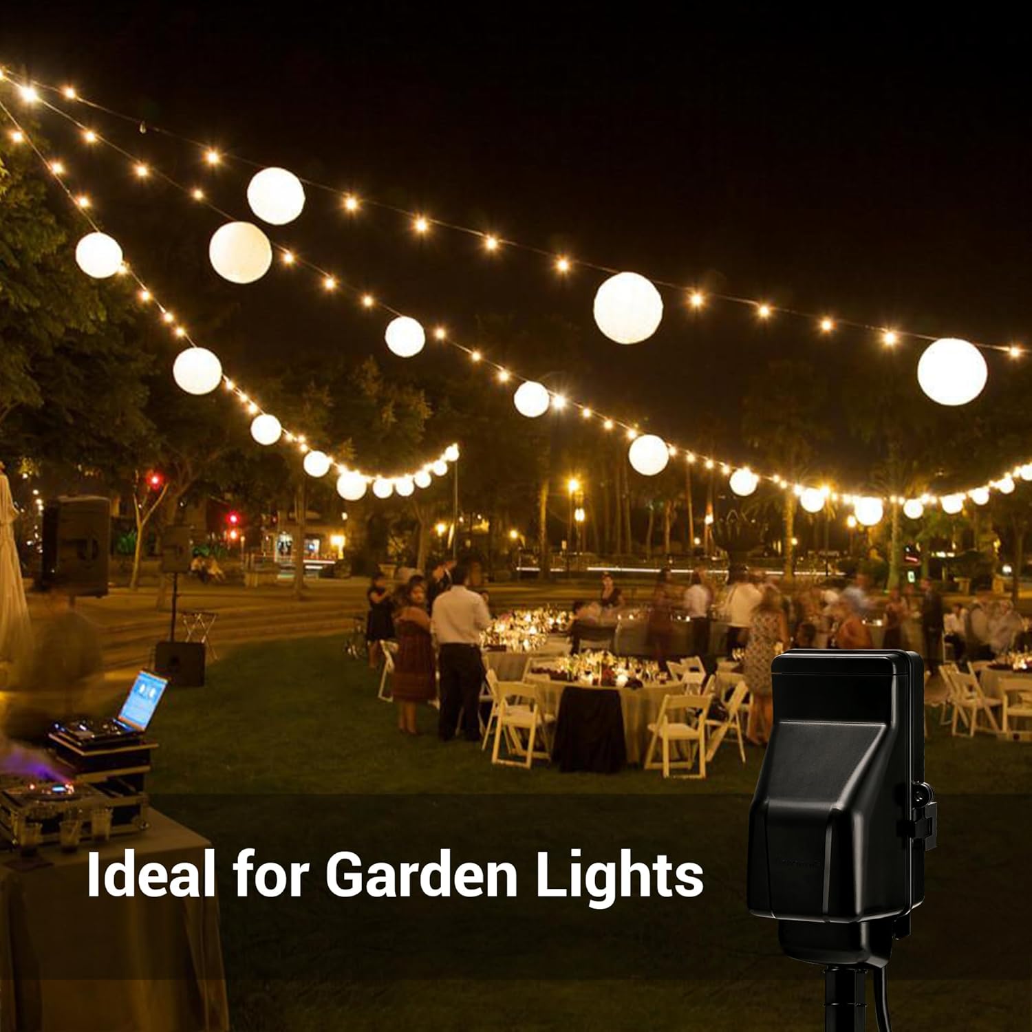 DEWENWILS WiFi Smart Yard Stake Plug with 6 Outlets, Voice Control, Waterproof Power Stake Timer with 6Ft Cord, Alexa&Google Assistant Compatible, 1875W/15A, for Outdoor Decoration Lights - Image 4