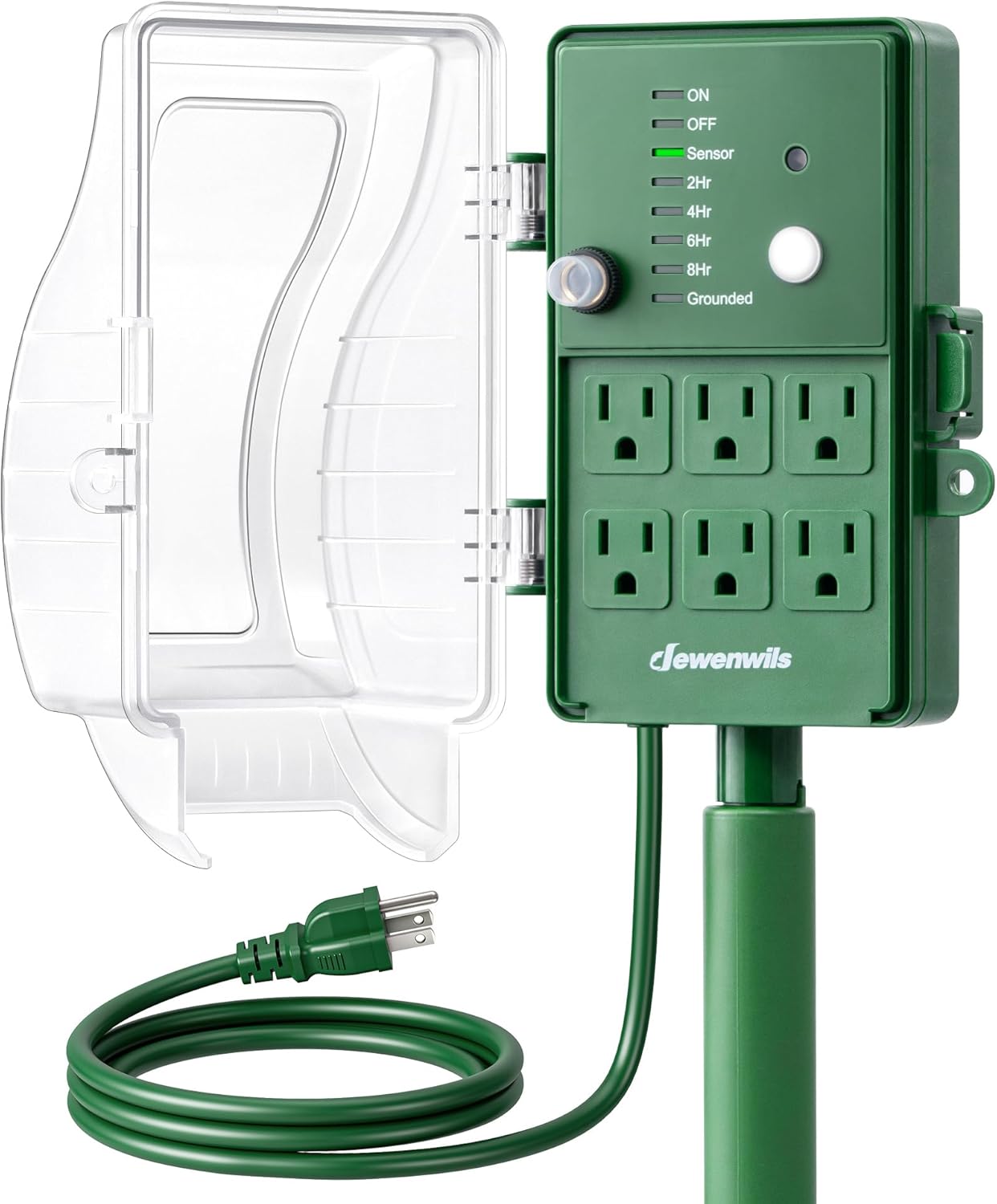 DEWENWILS WiFi Smart Yard Stake Plug with 6 Outlets, Voice Control, Waterproof Power Stake Timer with 6Ft Cord, Alexa&Google Assistant Compatible, 1875W/15A, for Outdoor Decoration Lights - Image 8