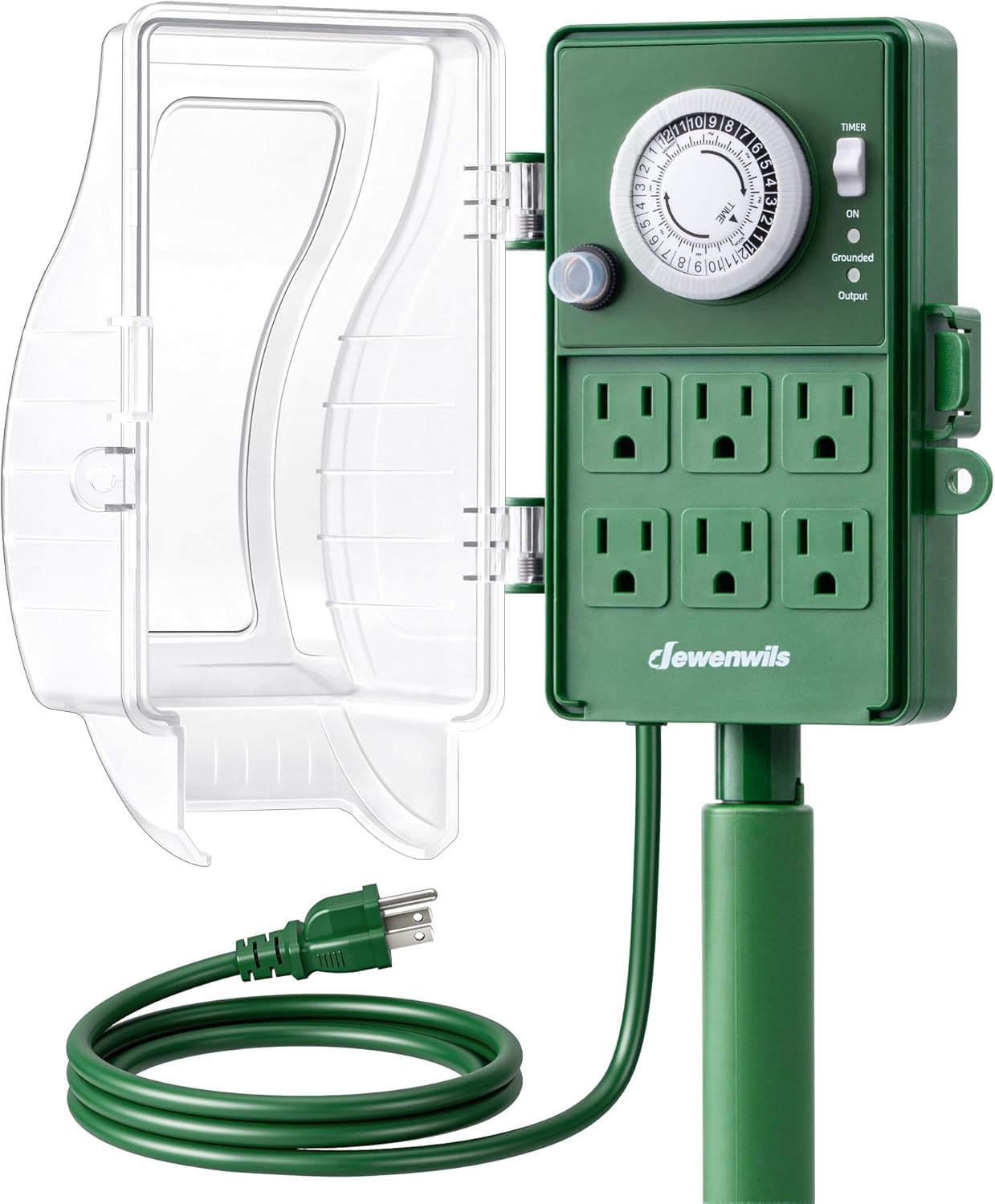 DEWENWILS WiFi Smart Yard Stake Plug with 6 Outlets, Voice Control, Waterproof Power Stake Timer with 6Ft Cord, Alexa&Google Assistant Compatible, 1875W/15A, for Outdoor Decoration Lights - Image 9