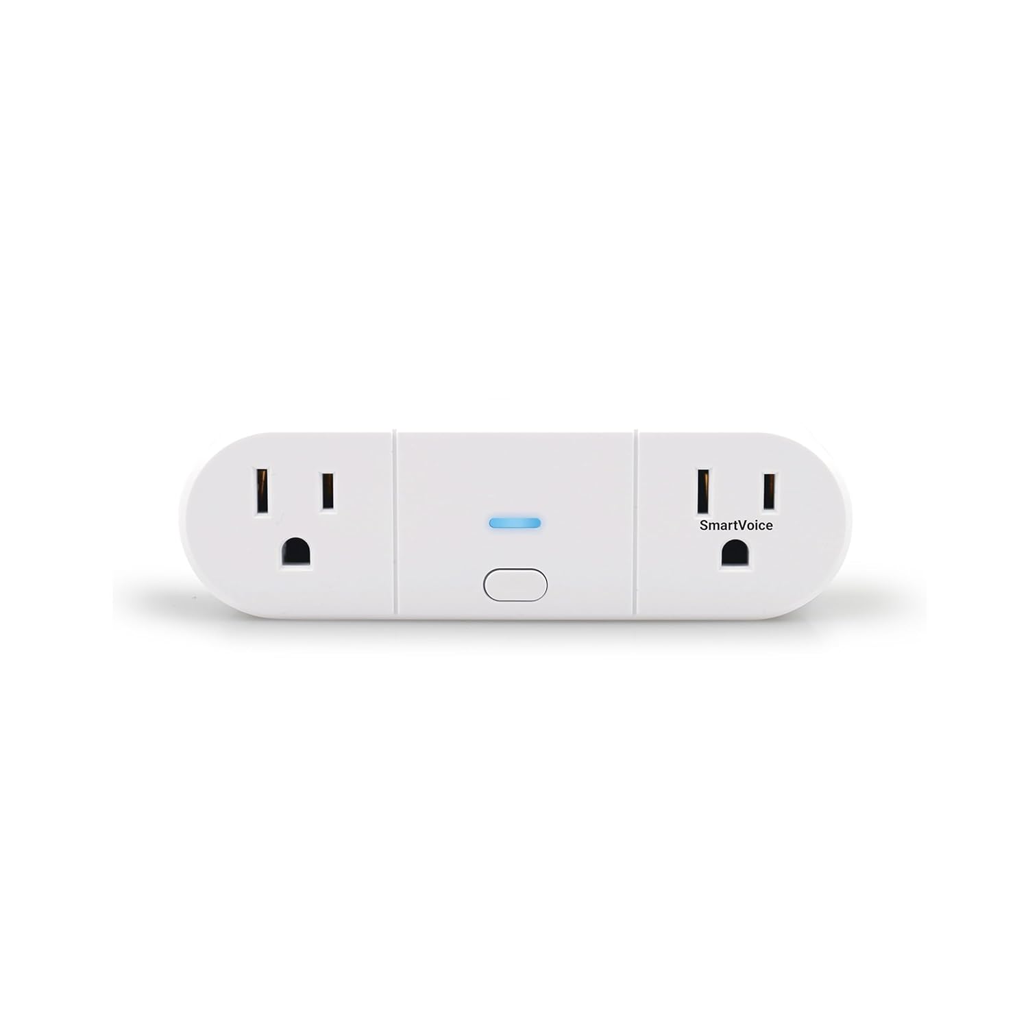 Emerson SmartVoice 2-in-1 Dual Wall Plug, Offline 30+ Voice Control Commands - No APP, No WiFi, No Setup, Smart Outlet Extender for Home and Office, Sleep & Wake Timer, ETL Listed