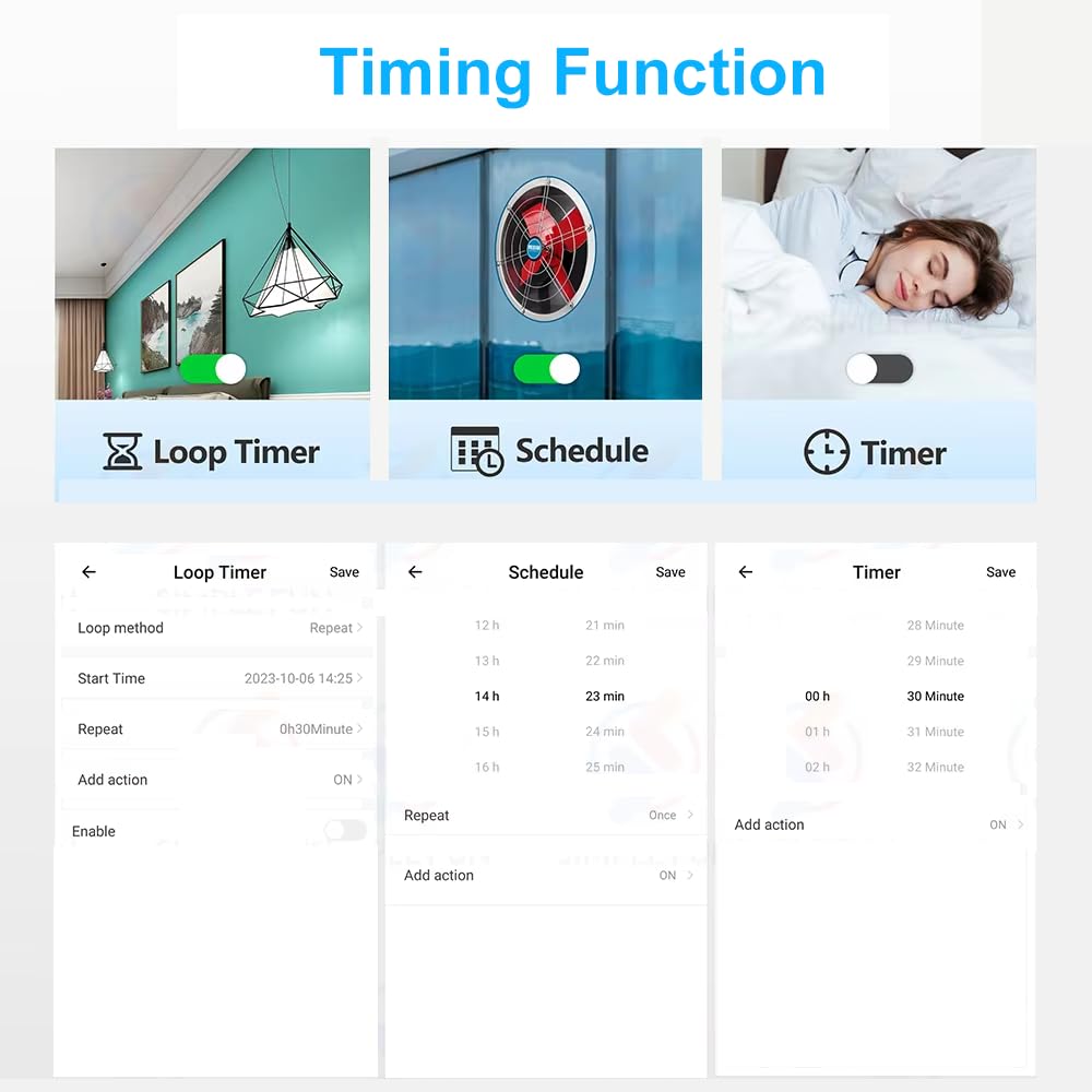 30A Hight Power WiFi Smart Switch Relay, use Ewelink APP Remote with Timer, with 2.4Ghz Wireless Transmitter, Compatible with Alexa & Google Home - Image 4