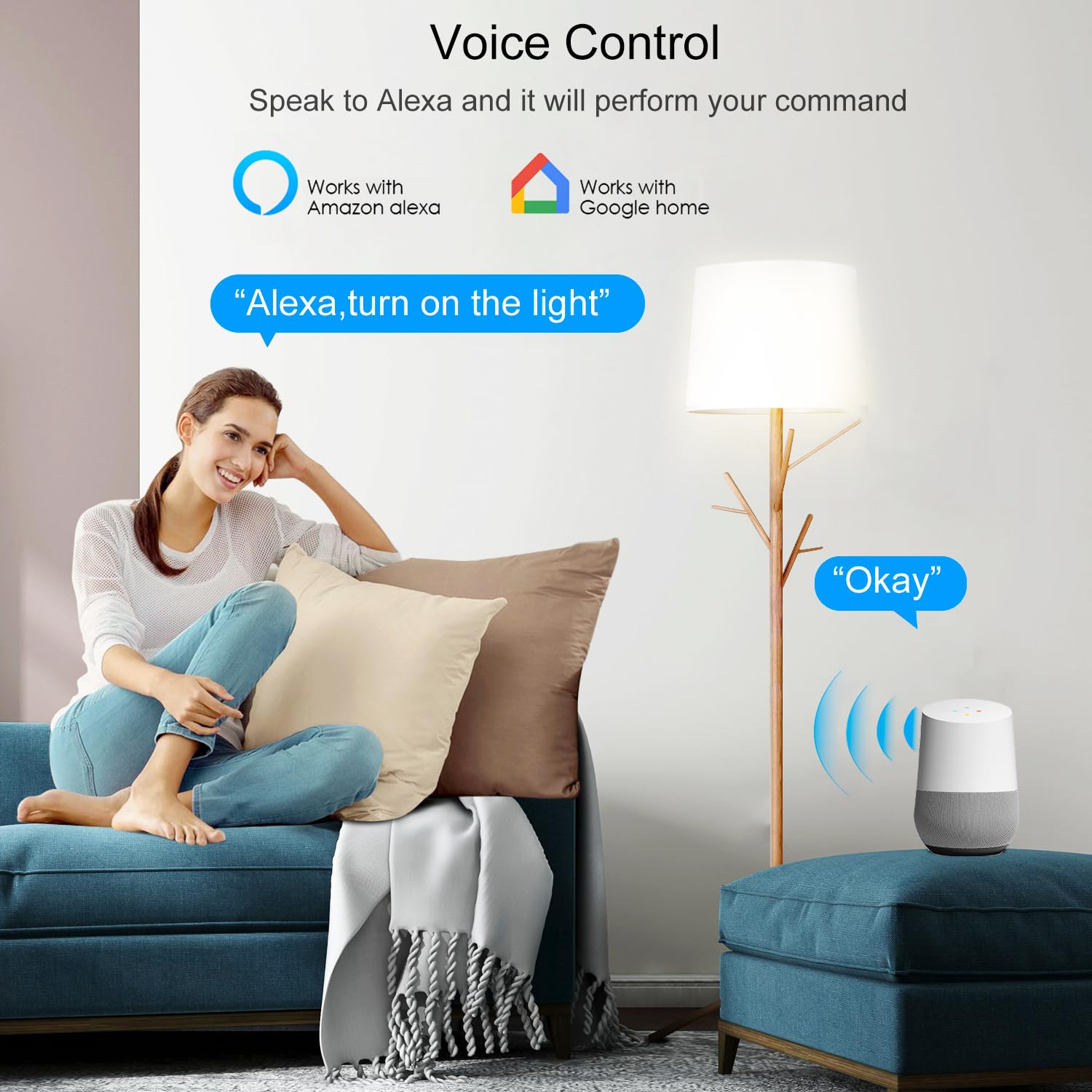 30A Hight Power WiFi Smart Switch Relay, use Ewelink APP Remote with Timer, with 2.4Ghz Wireless Transmitter, Compatible with Alexa & Google Home - Image 6