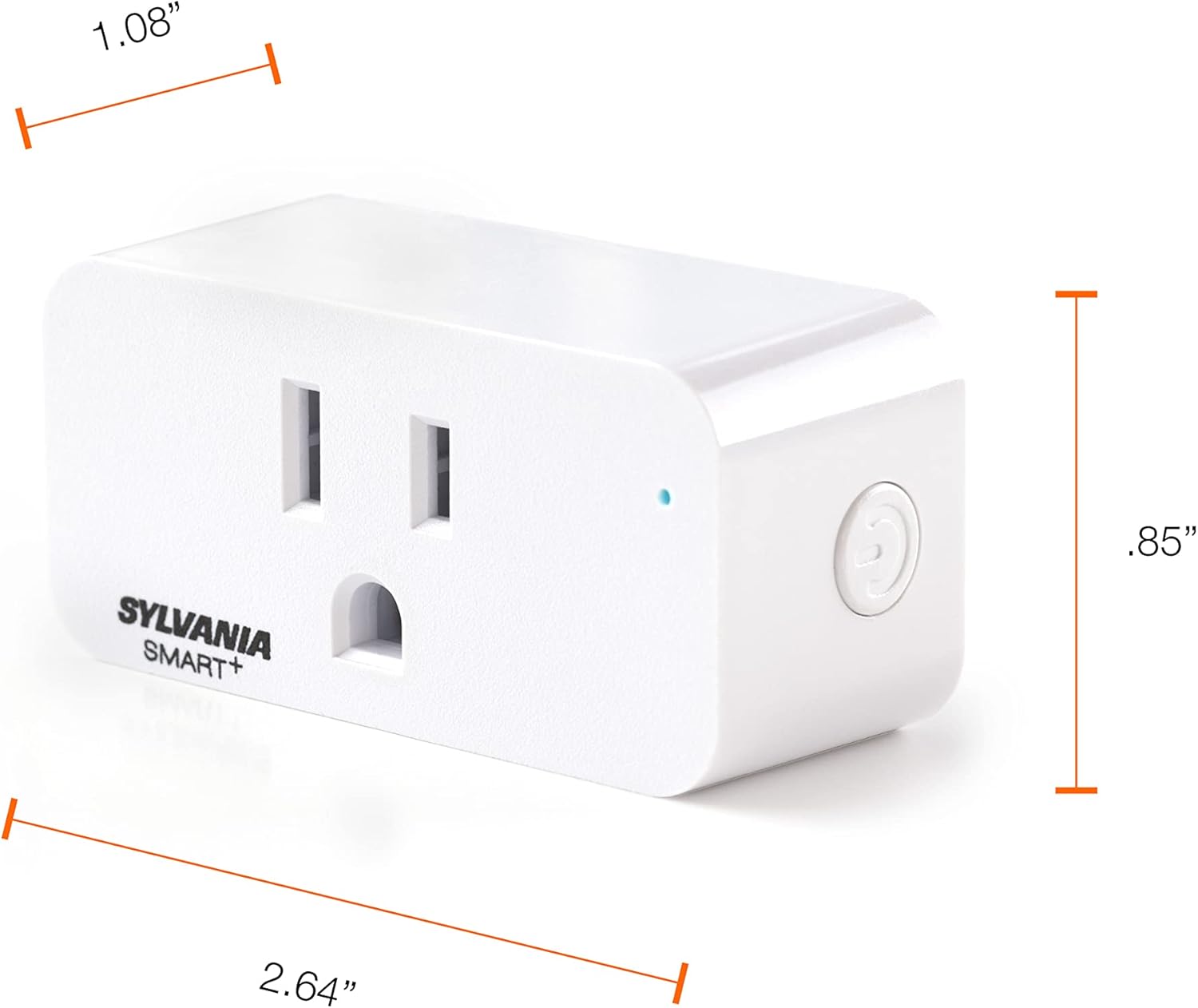 LEDVANCE Sylvania WiFi Smart Plug, Voice Control, Compatible with Alexa and Google Home, Timer, On/Off, White - 4 Pack (75703)