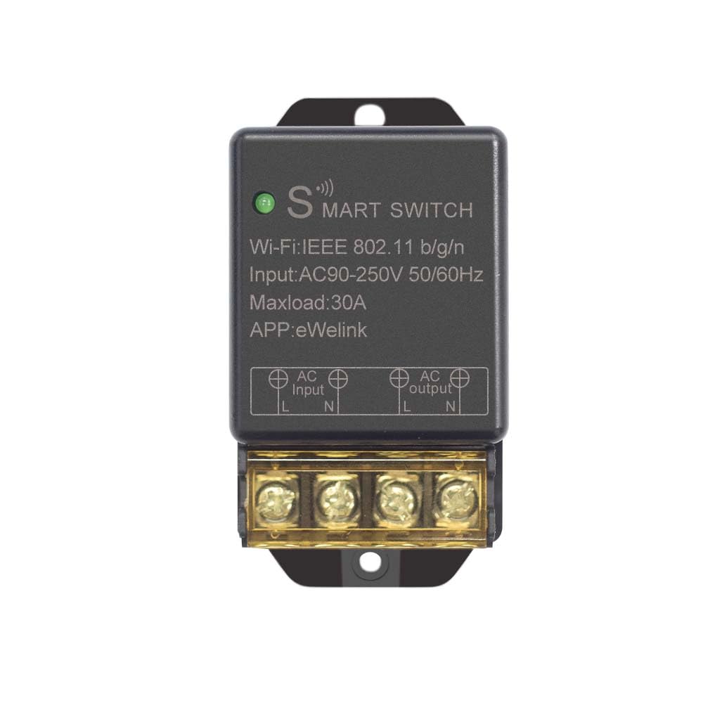 30A Hight Power WiFi Smart Switch Relay, use Ewelink APP Remote with Timer, with 2.4Ghz Wireless Transmitter, Compatible with Alexa & Google Home - Image 9