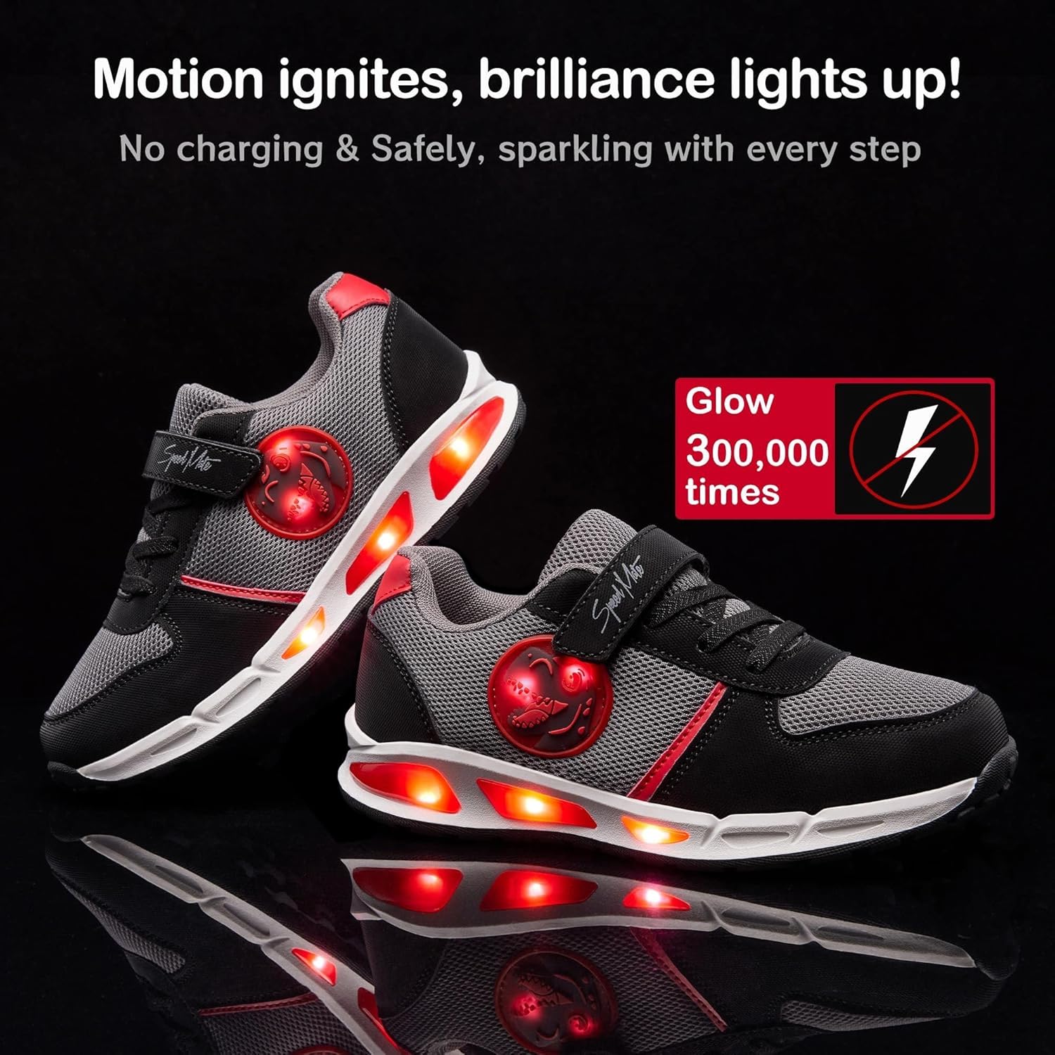 Toddler Light Up Shoes Boys Girls Breathable LED Glowing Luminous Tennis Sneakers for Outdoor Sport(Little/Big Kid)