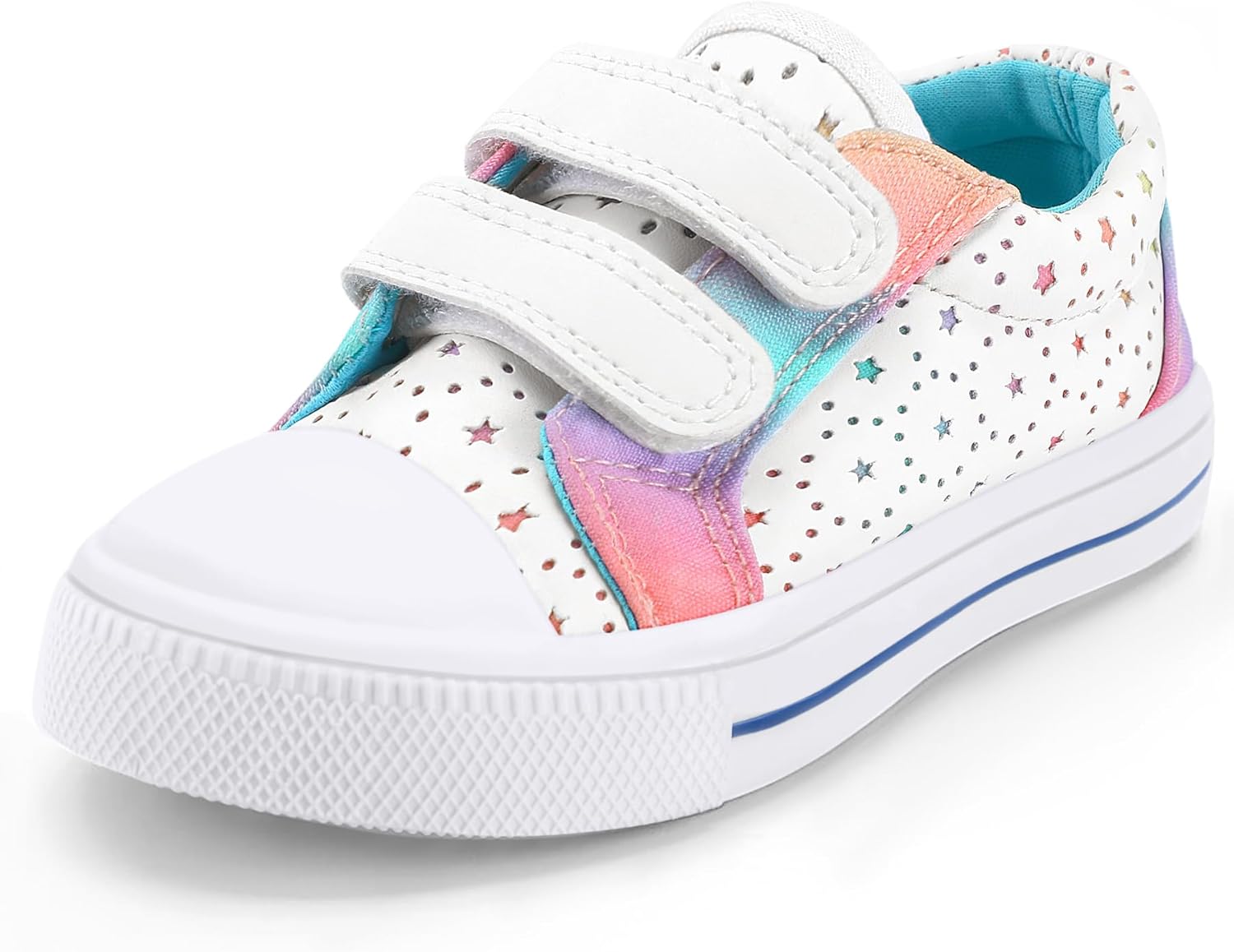K KomForme Toddler Boys & Boys Shoes Kids Canvas Sneakers with Cartoon Dual Hook and Loops - Image 9