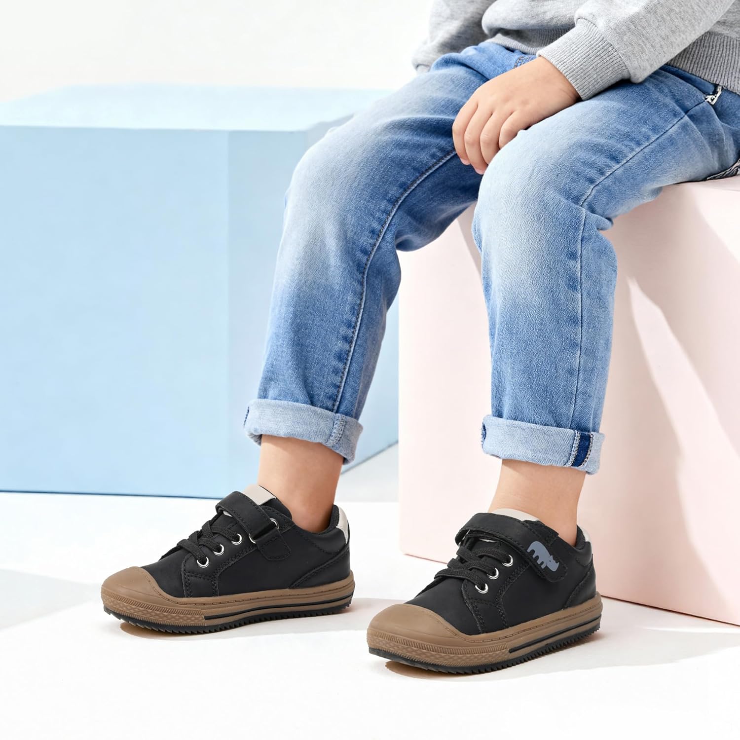 DREAM PAIRS Toddler Boys Girls Sneakers Casual Lightweight Kids Storybook Walking Skate Shoes