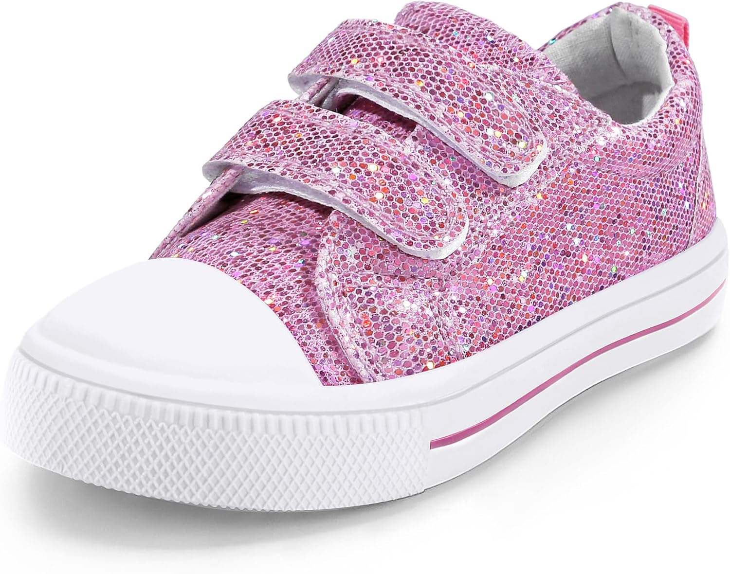 K KomForme Toddler Sneakers for Boys and Girls Dual Hook and Loops Sneakers Baby Canvas Shoes - Image 9