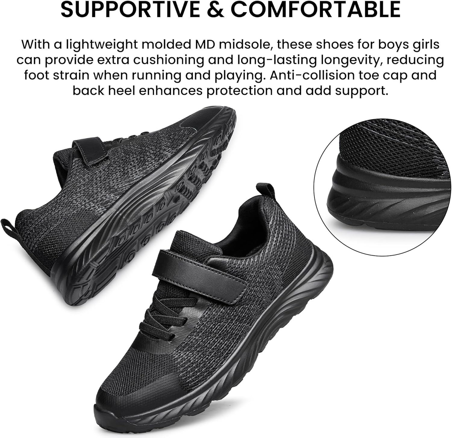 CASOSTELLY Boys Boys Shoes Kids Sneakers Unisex Non-Slip Lightweight Breathable Running Tennis Athletic Shoes for Toddler/Little Kid/Big Kid - Image 4