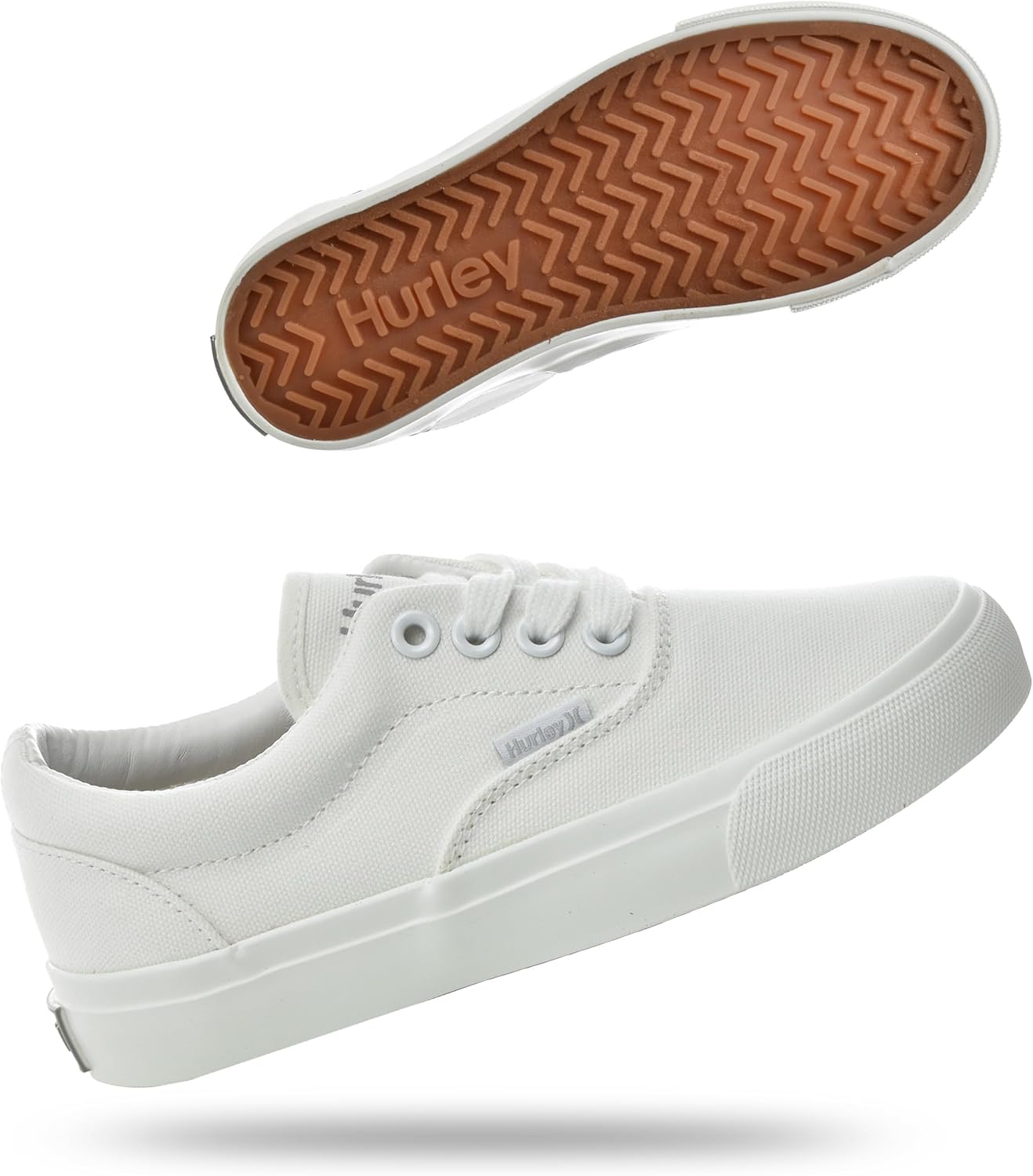 Hurley Marley Kids Lace Up Canvas Sneakers u2013 Low Cut Skateboarding Shoes for Kids, Sports Shoes for Boys and Girls - Image 6