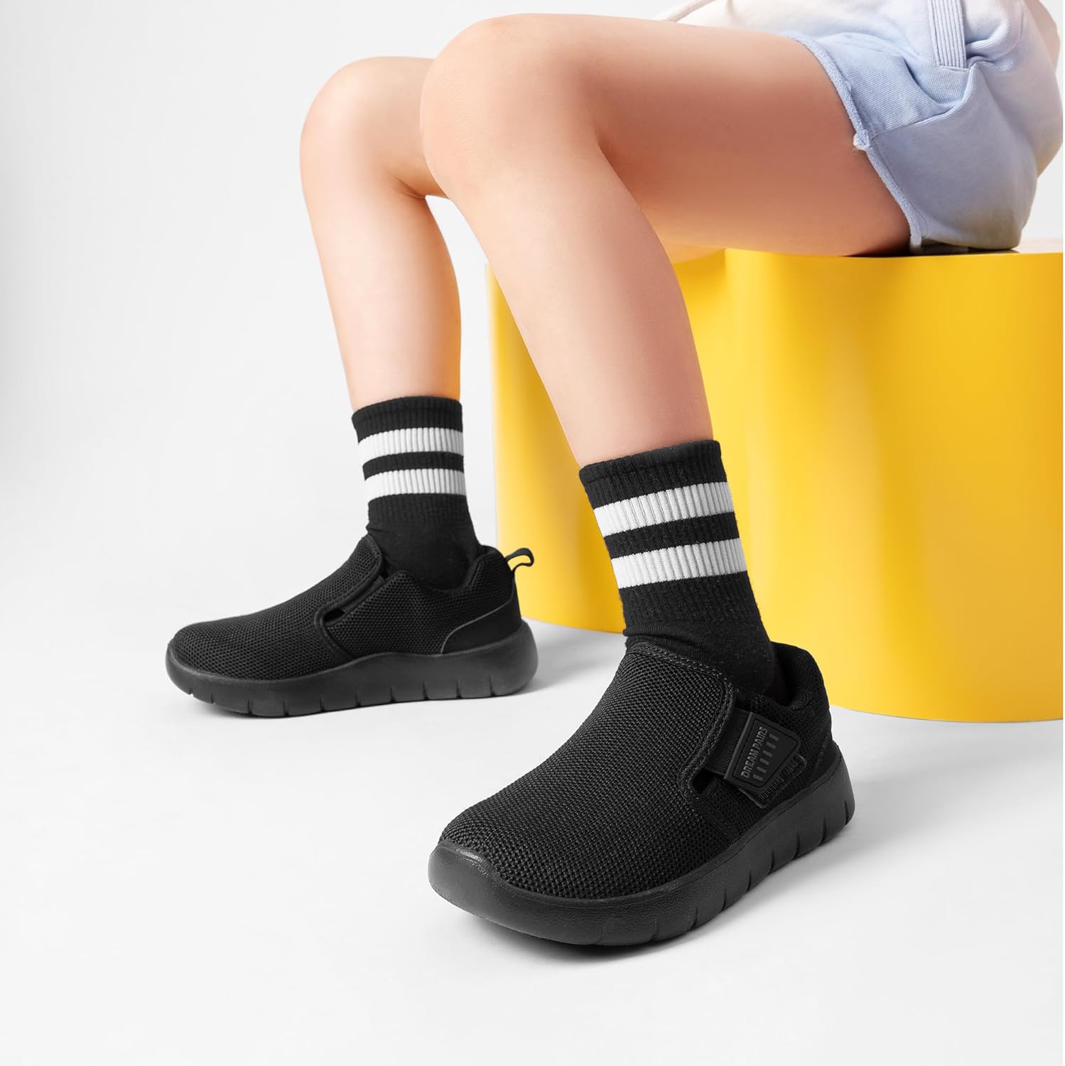DREAM PAIRS Boys Boys Shoes Kids Slip on Tennis EZ-Ons MightyMovers Running Athletic Barefoot Zero Drop Sports Sneakers