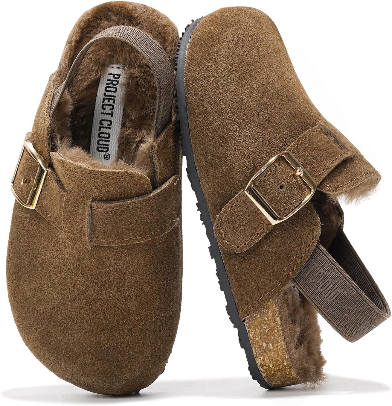 Project Cloud 100% Genuine Leather Kids Clogs with Cork Footbed Arch Support - Non-Slip Slippers & Sandals for Boys & Girls Footwear - Image 7