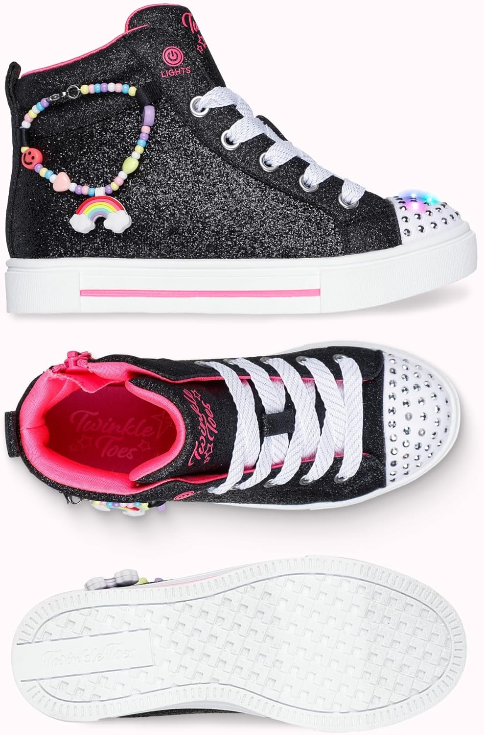 Skechers Girls' Twinkle Sparks Charm Bestie Sneakers